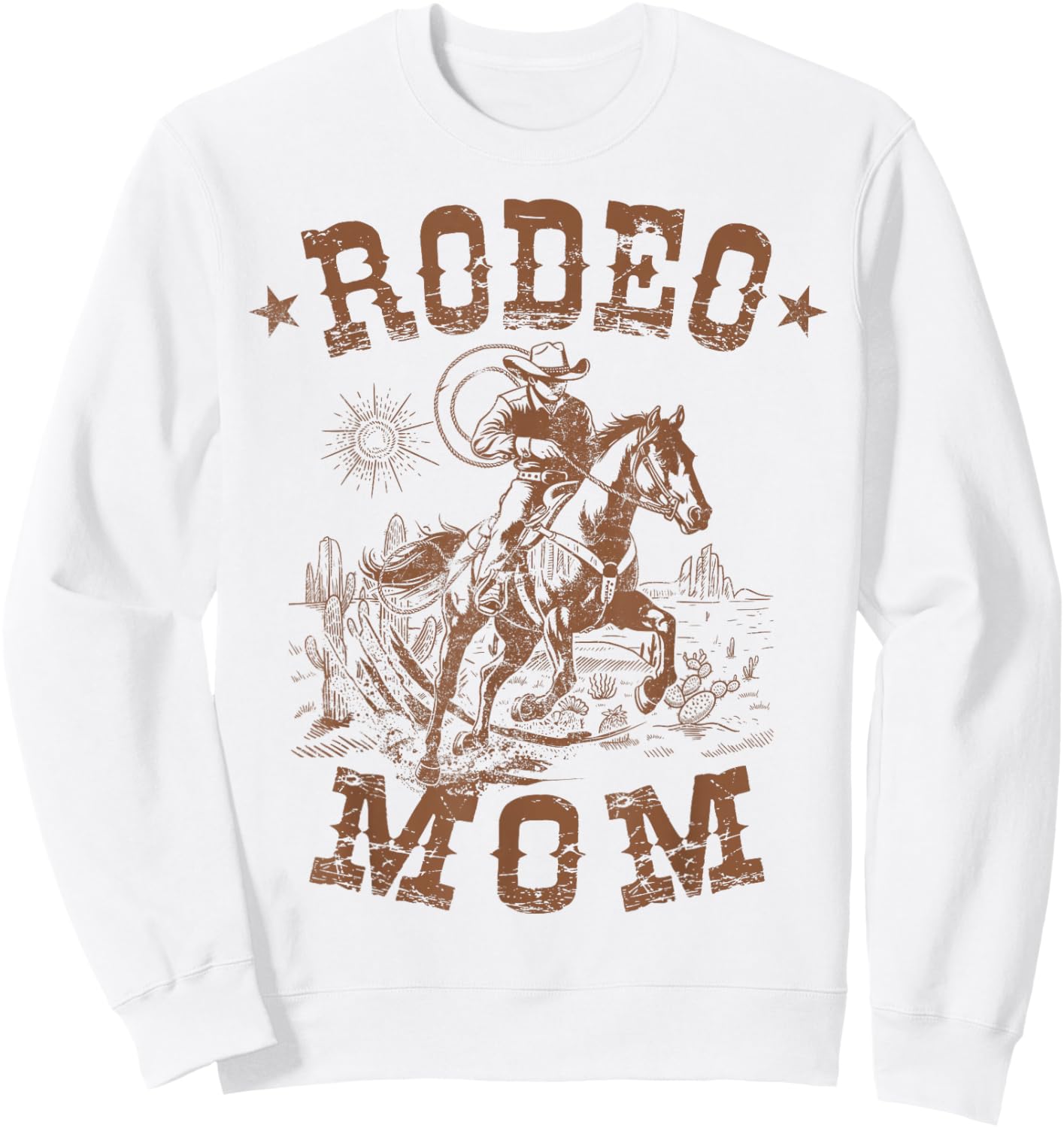 Rodeo Mom Western Cowboy Mommy Family Matching Mother's Day Sweatshirt - Sweatshirt | White