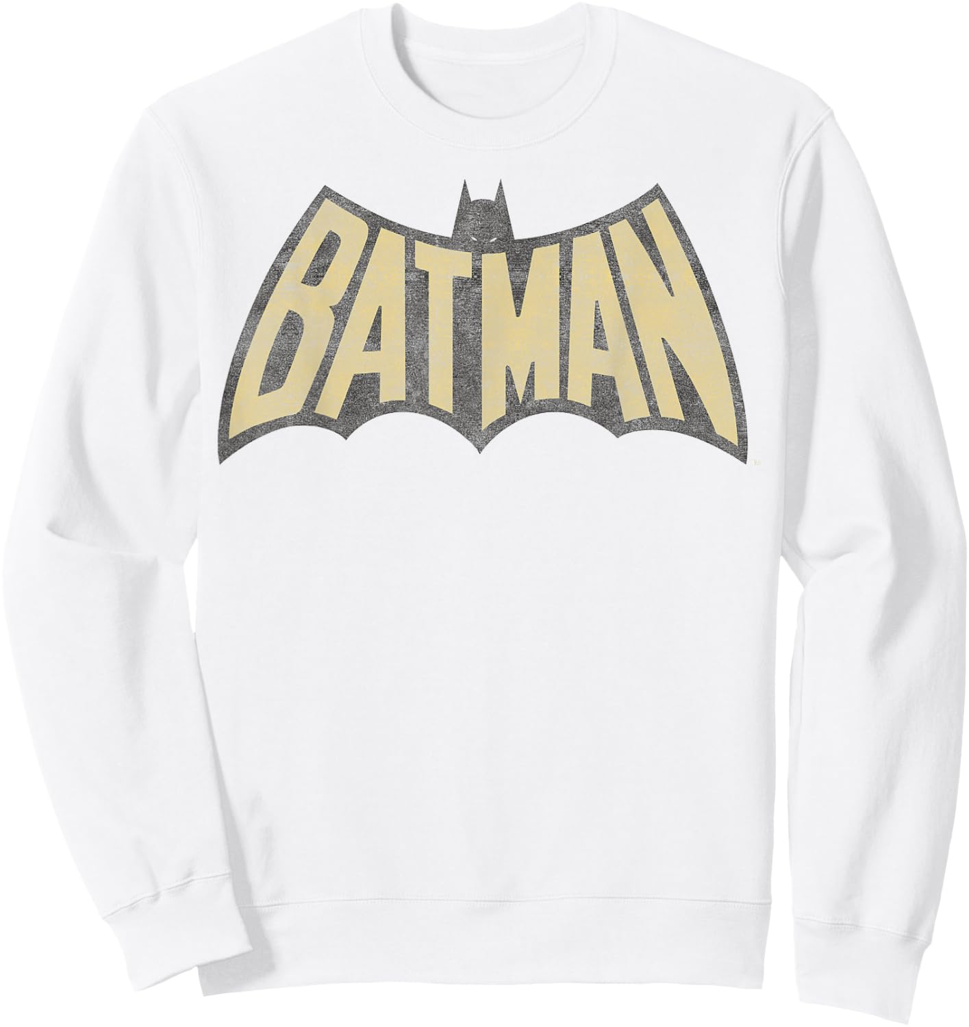 DC Comics Batman Gold Vintage Logo Sweatshirt - Sweatshirt | White