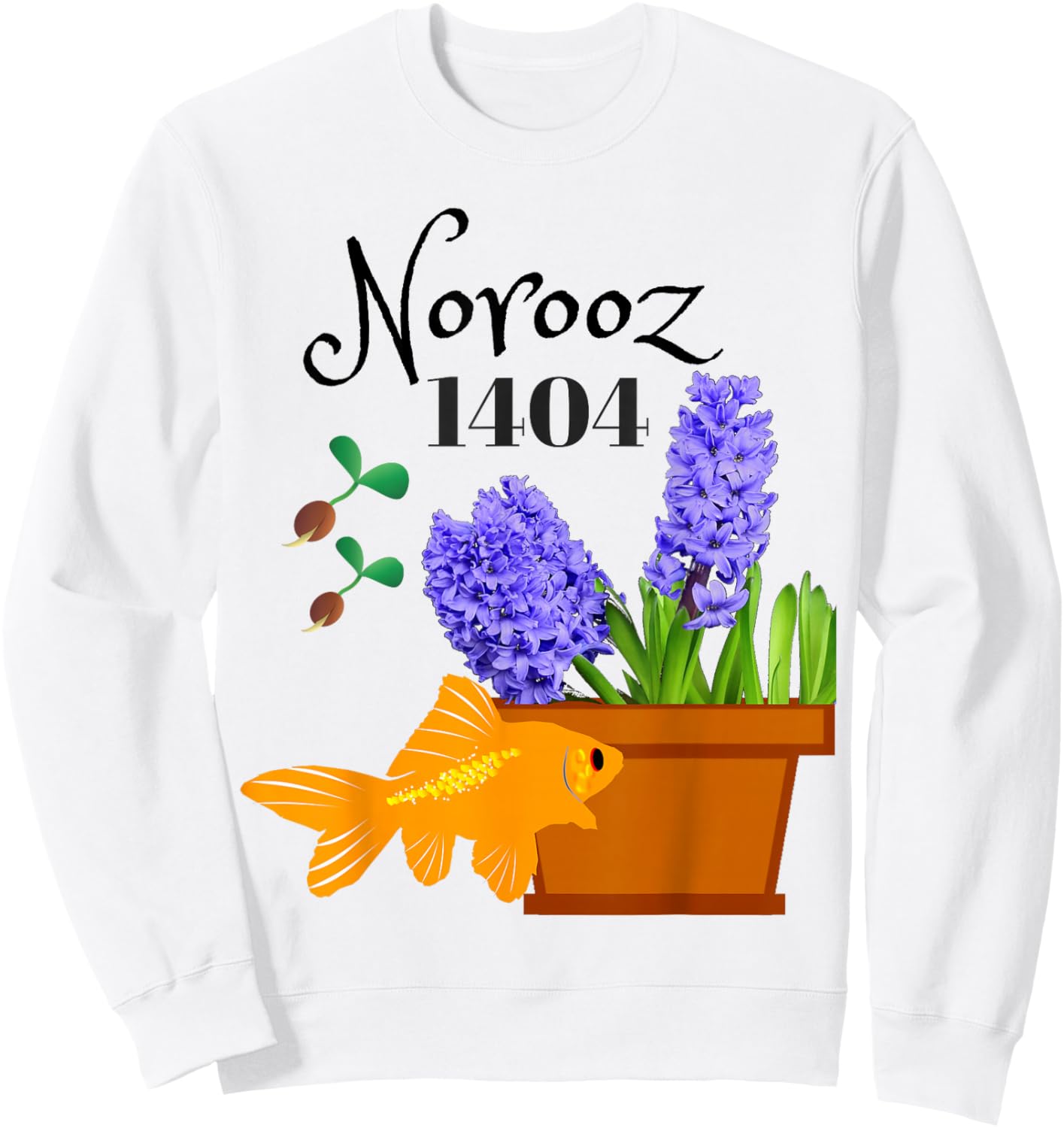 Norooz 1404 Persian New Year 2025 Iranian Culture Eid Sweatshirt - Sweatshirt | White
