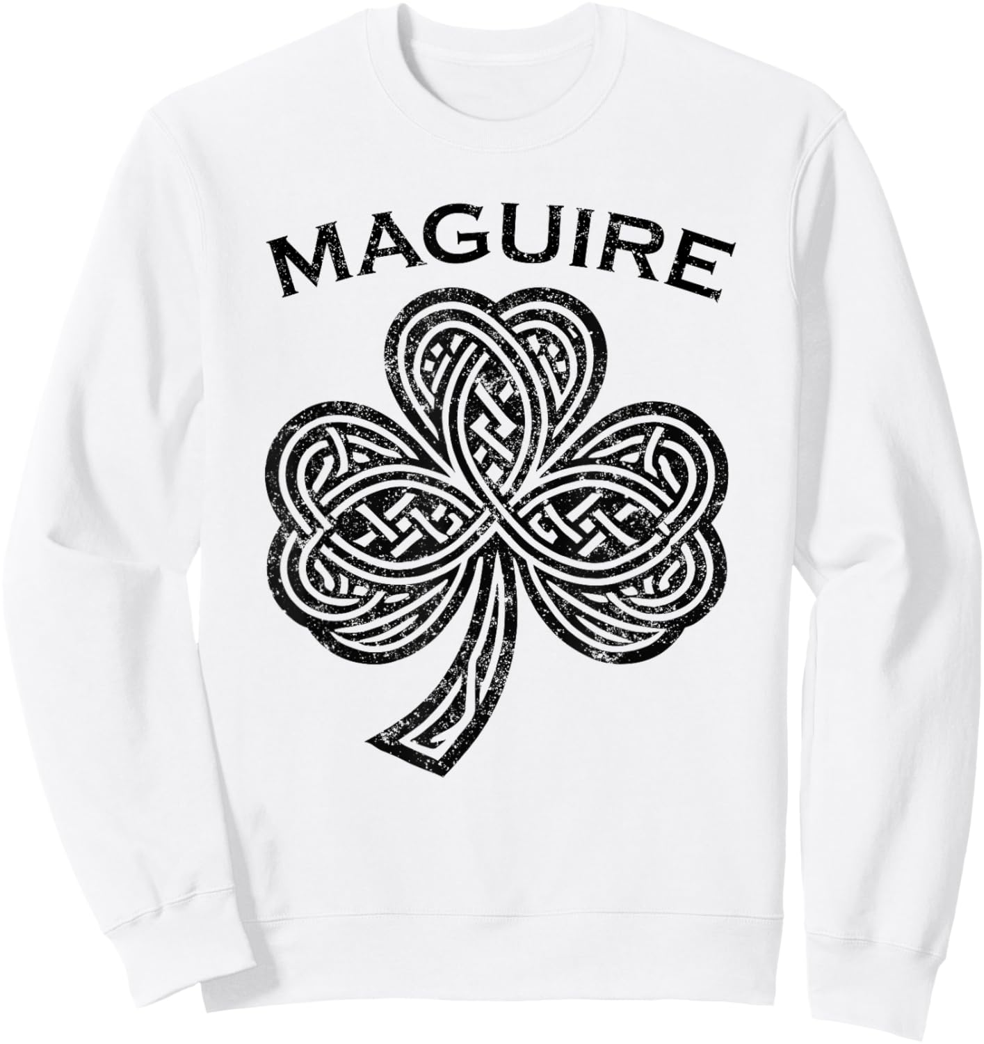 Maguire Family Last Name Irish Ireland Celtic Sweatshirt - Sweatshirt | White