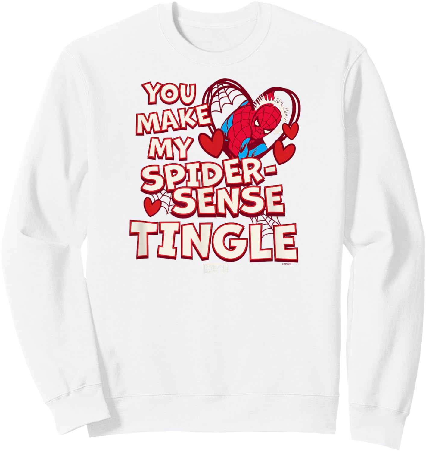 Spider-Man - You Make My Spider Sense Tingle Valentine's Day Sweatshirt - Sweatshirt | White