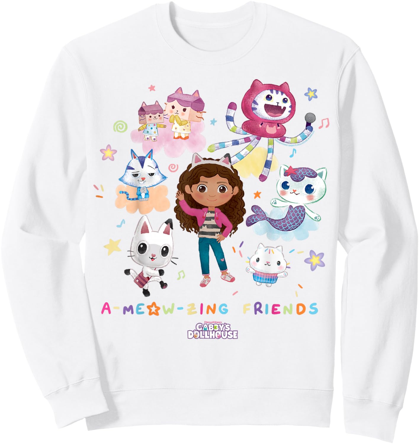 DreamWorks Gabby's Dollhouse A-Meow-zing Friends Sweatshirt - Sweatshirt | White