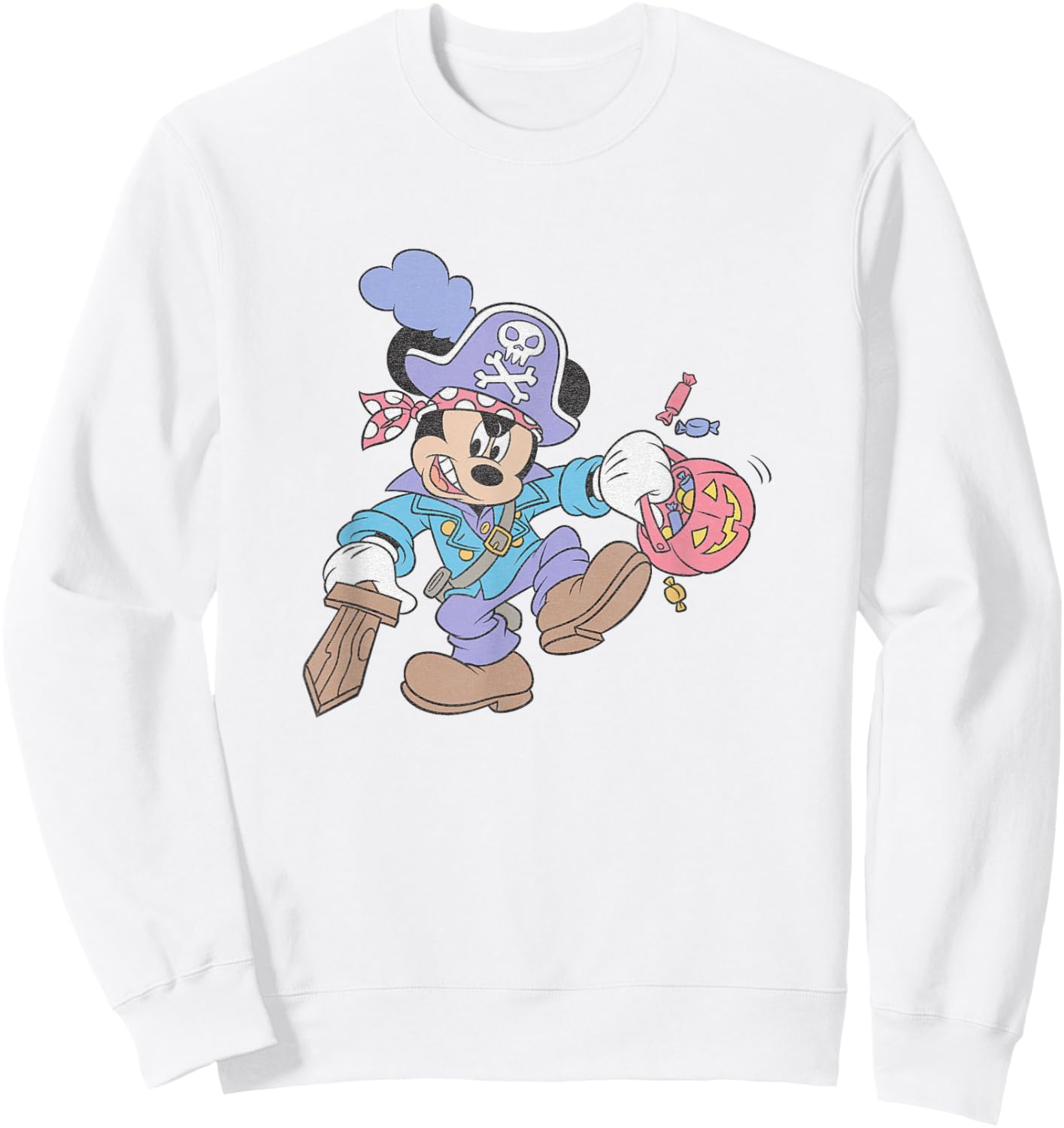 Disney Mickey And Friends Halloween Pirate Candy Costume Sweatshirt - Sweatshirt | White
