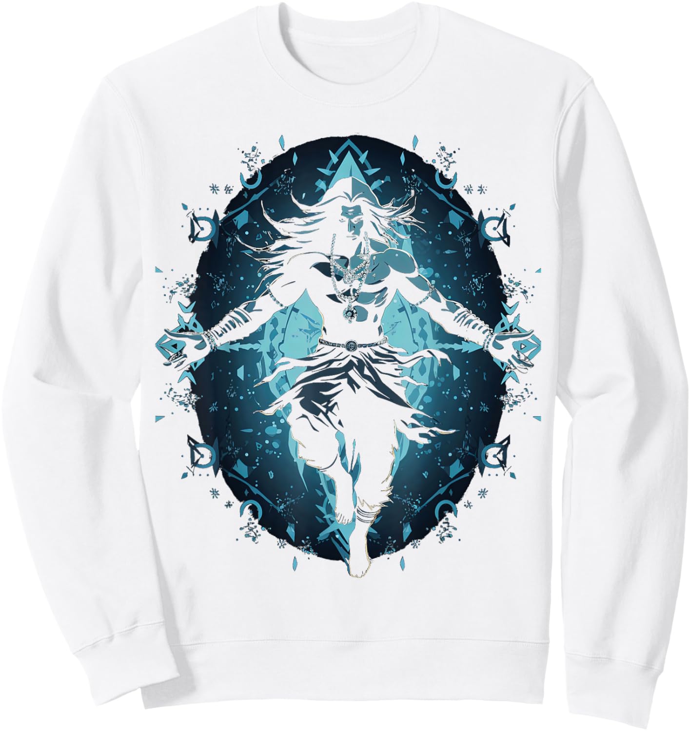 Shiva spiritual hindu god tandava dance yoga meditation Sweatshirt - Sweatshirt | White