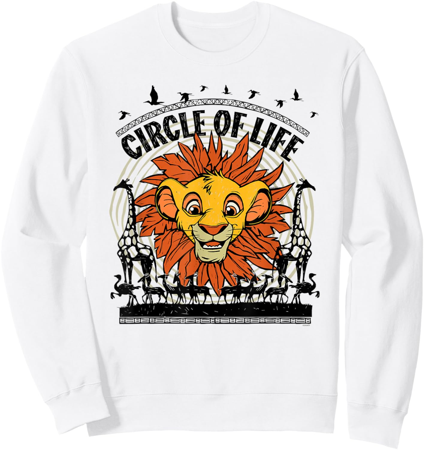 Disney The Lion King 30th Anniversary Simba Circle of Life Sweatshirt - Sweatshirt | White