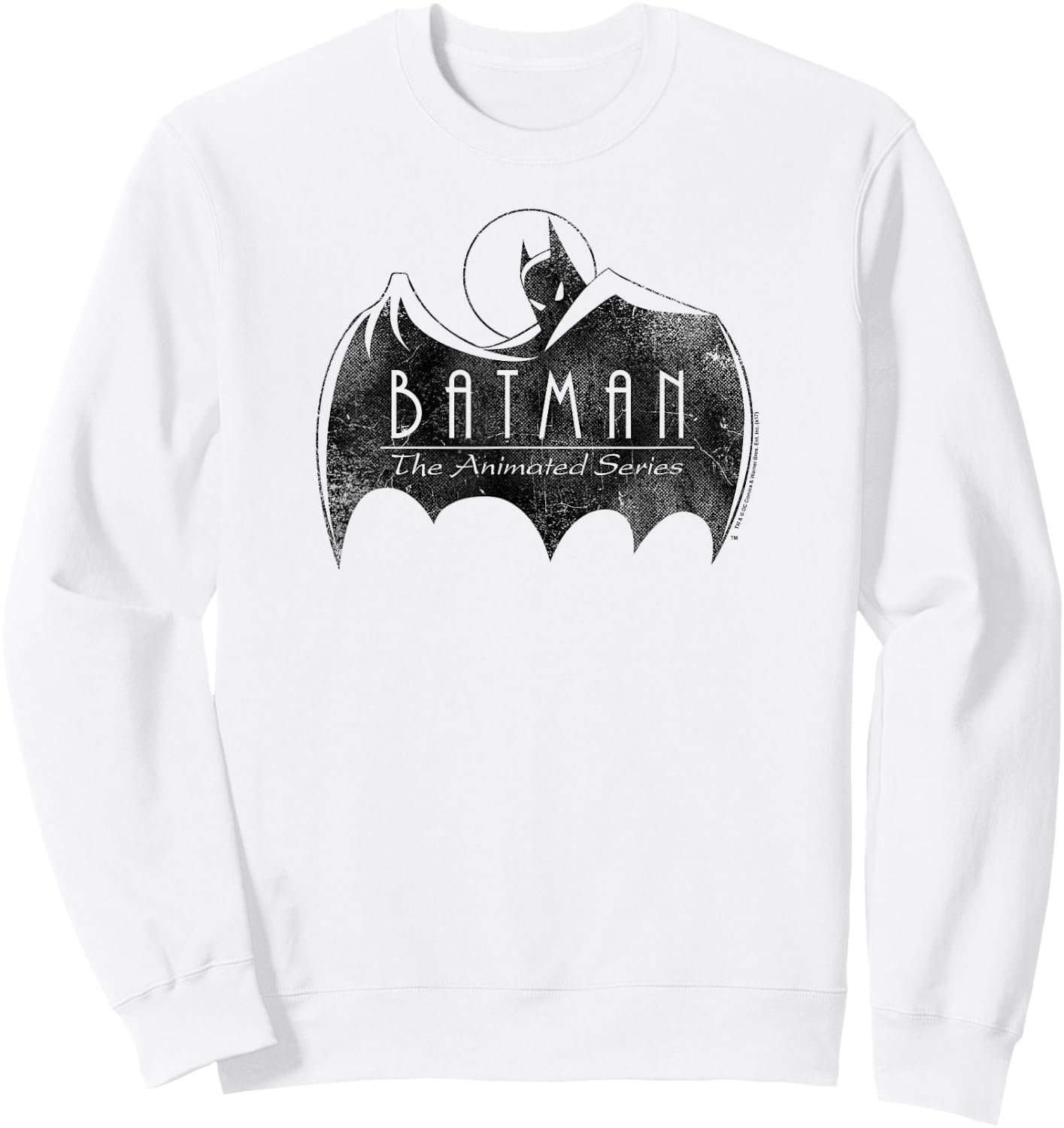 Batman: The Animated Series One Color Logo Sweatshirt - Sweatshirt | White