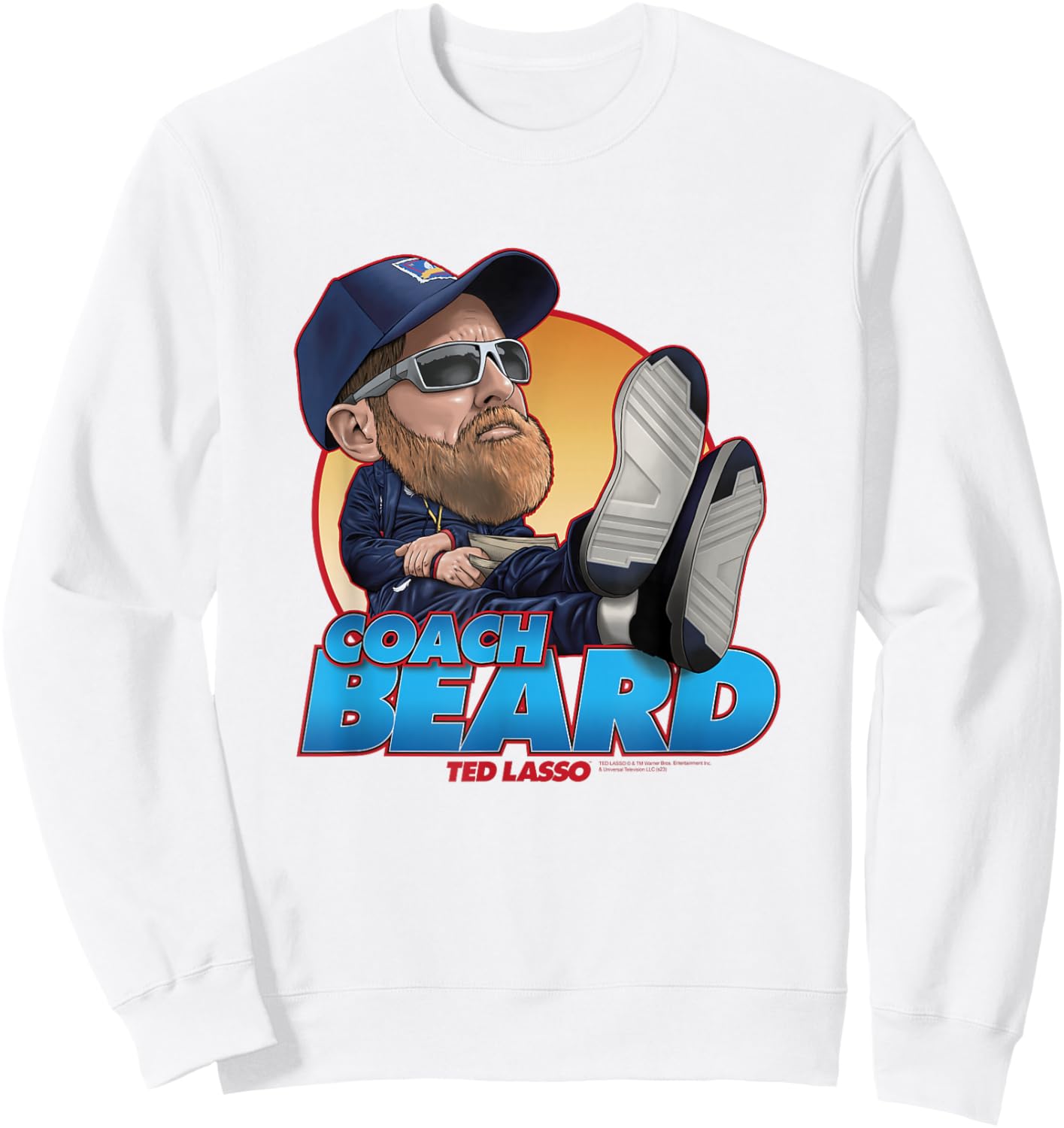 Ted Lasso Bobblehead Coach Beard Sweatshirt - Sweatshirt | White