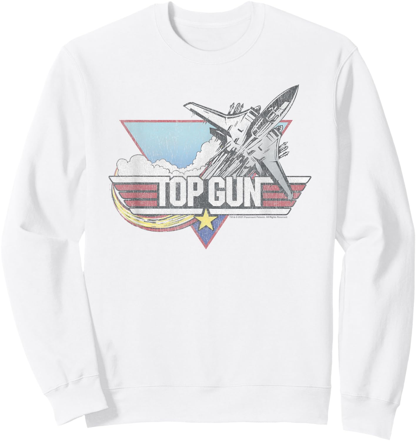 Top Gun Retro Jet Logo Sweatshirt - Sweatshirt | White