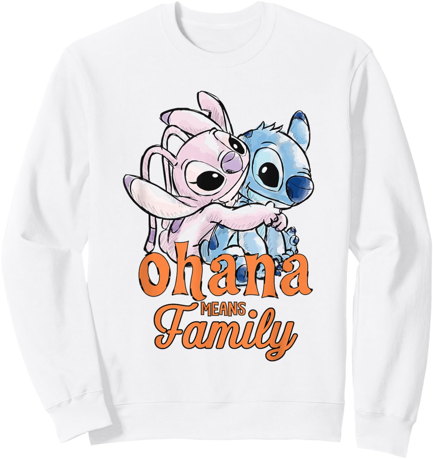 Lilo & Stitch Ohana Angel Hug Sweatshirt - Sweatshirt | White
