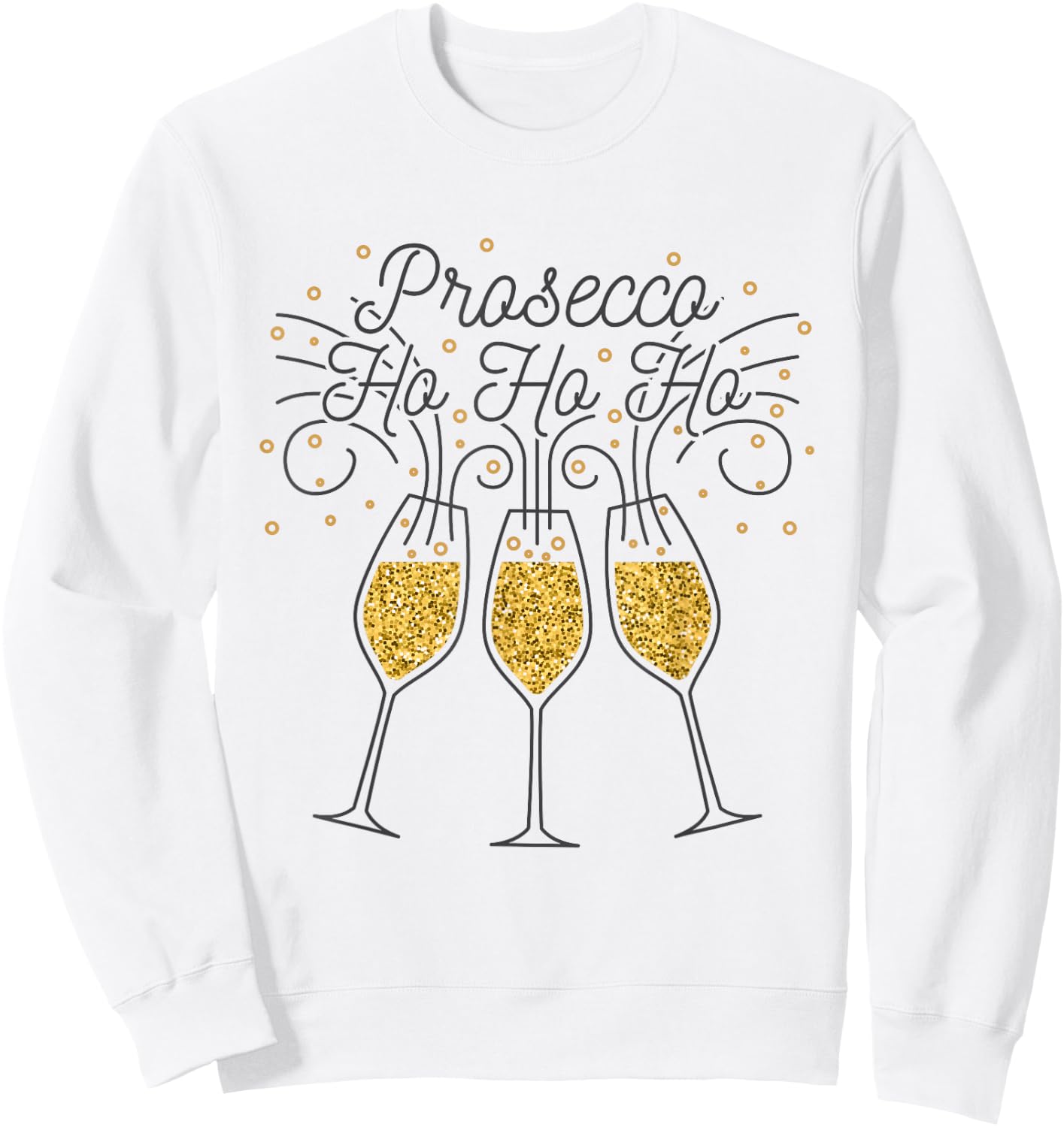 Prosecco Ho Ho Ho Sweatshirt - Sweatshirt | White