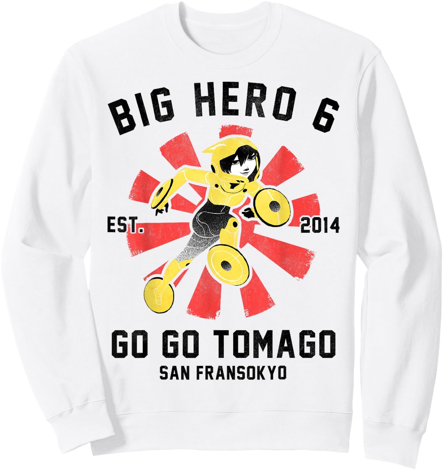 Disney Big Hero 6 Go Go Tomago Poster Graphic Sweatshirt - Sweatshirt | White