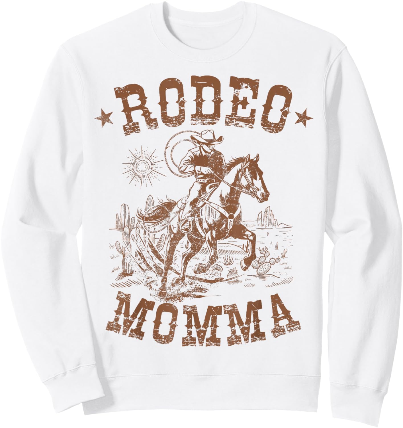 Rodeo Momma Western Cowboy Family Matching Mother's Day Sweatshirt - Sweatshirt | White