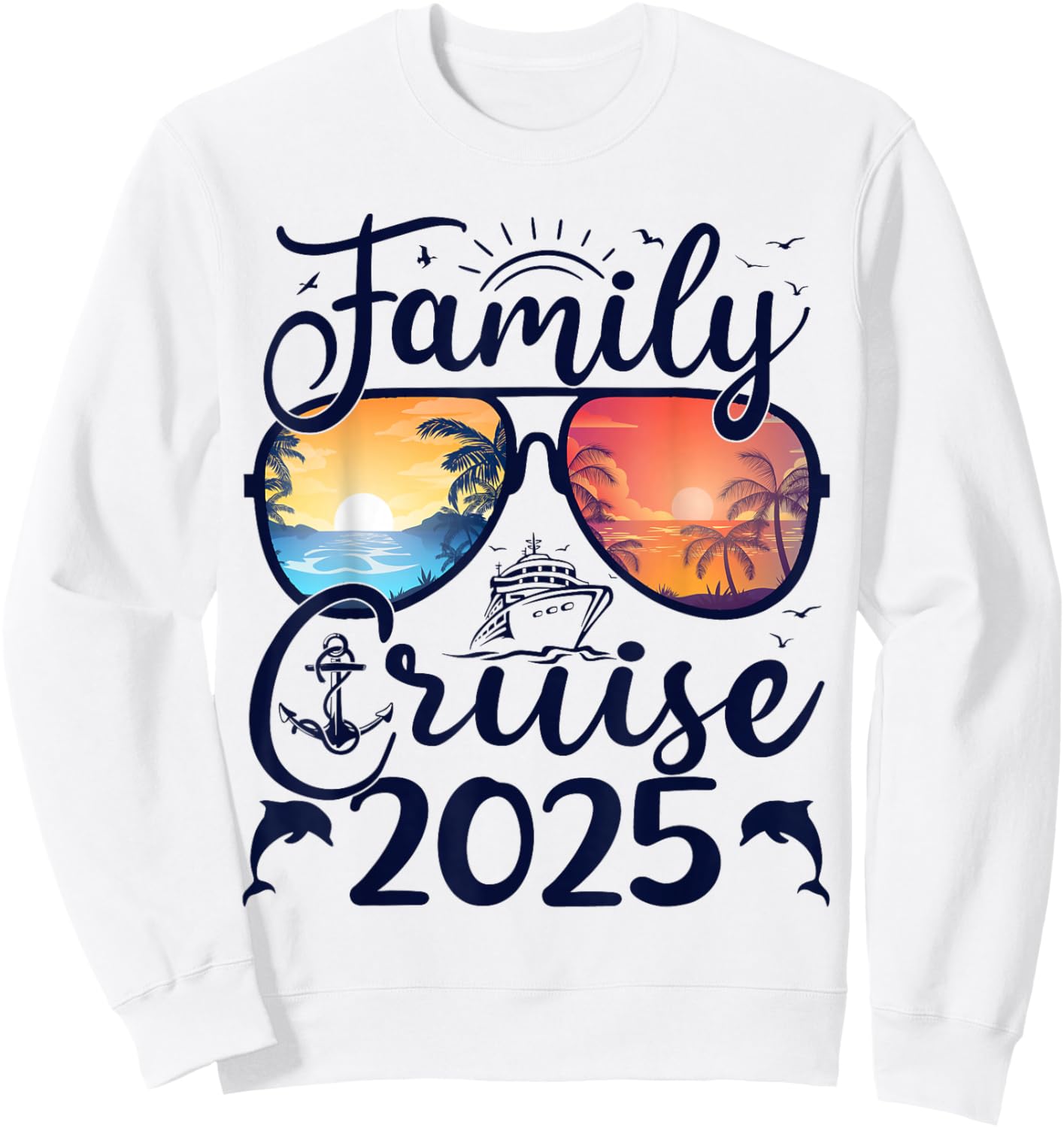 Family Cruise 2025 Summer Vacation Matching Family Cruise Sweatshirt - Sweatshirt | White