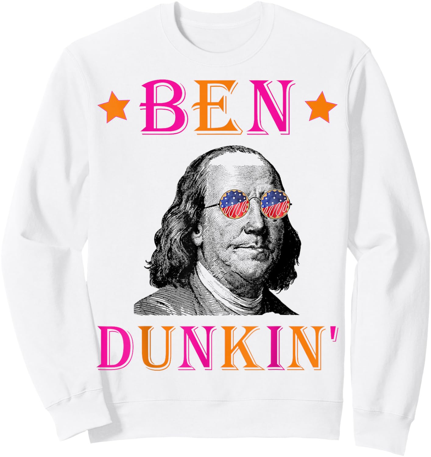Patriotic Sweet Doughnut Co. 4th July Ben Dunkin Sweatshirt - Sweatshirt | White