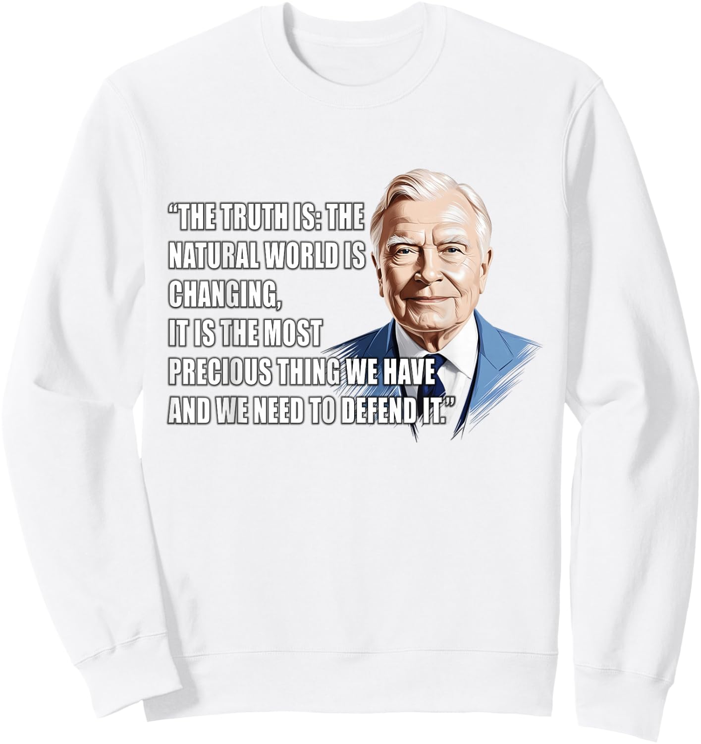 David Attenborough Sweatshirt - Sweatshirt | White