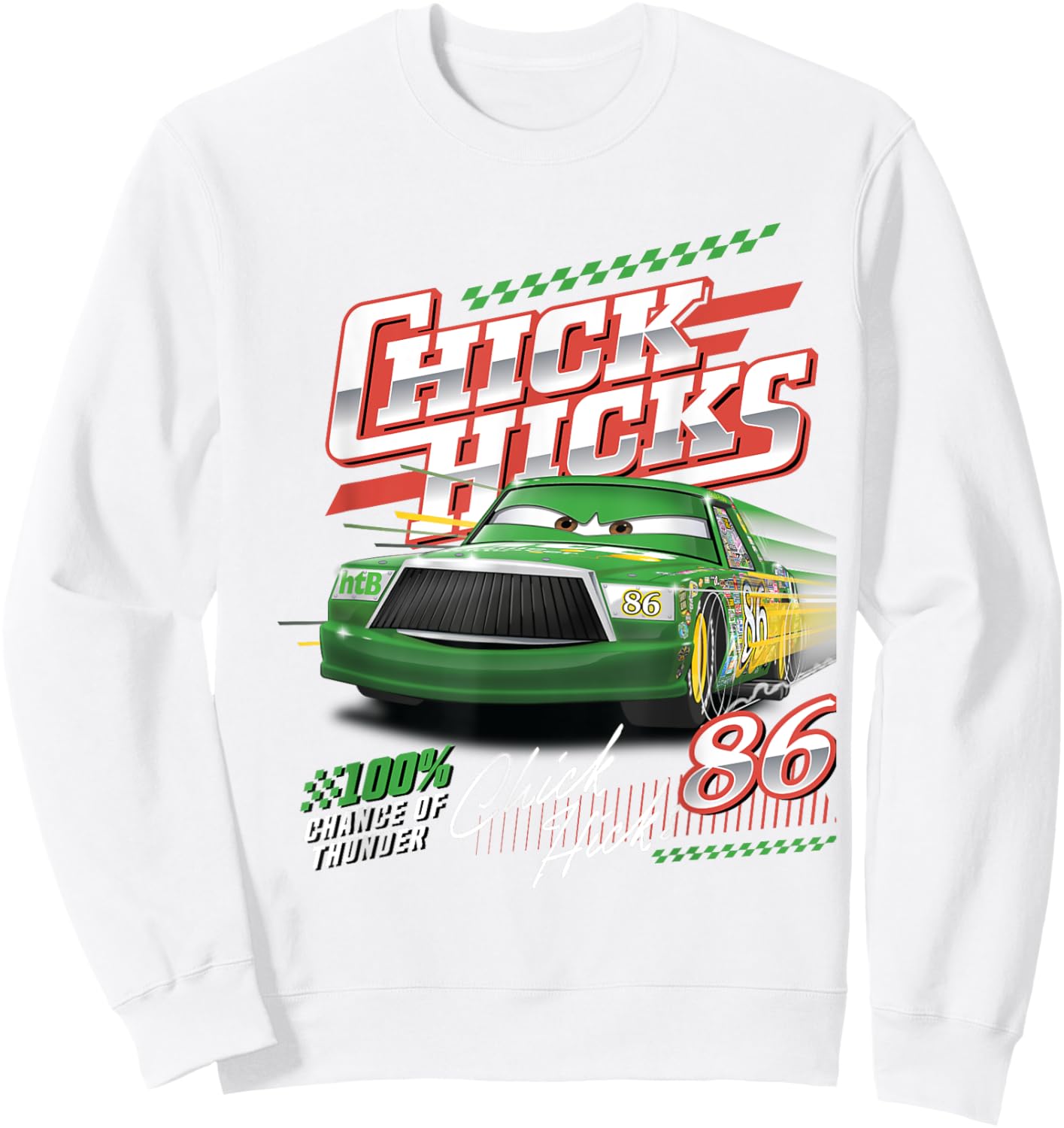 Car Chick Hicks Chance Of Thunder Sweatshirt - Sweatshirt | White