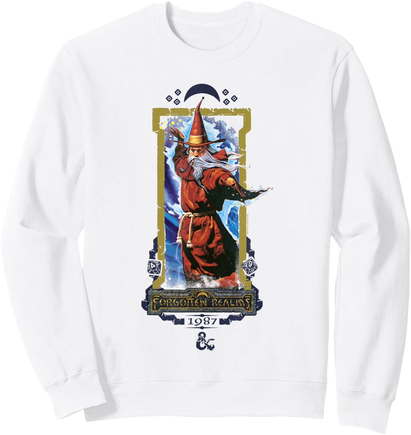 Dungeons & Dragons 50th Anniversary Forgotten Realms Vintage Sweatshirt - Sweatshirt | White