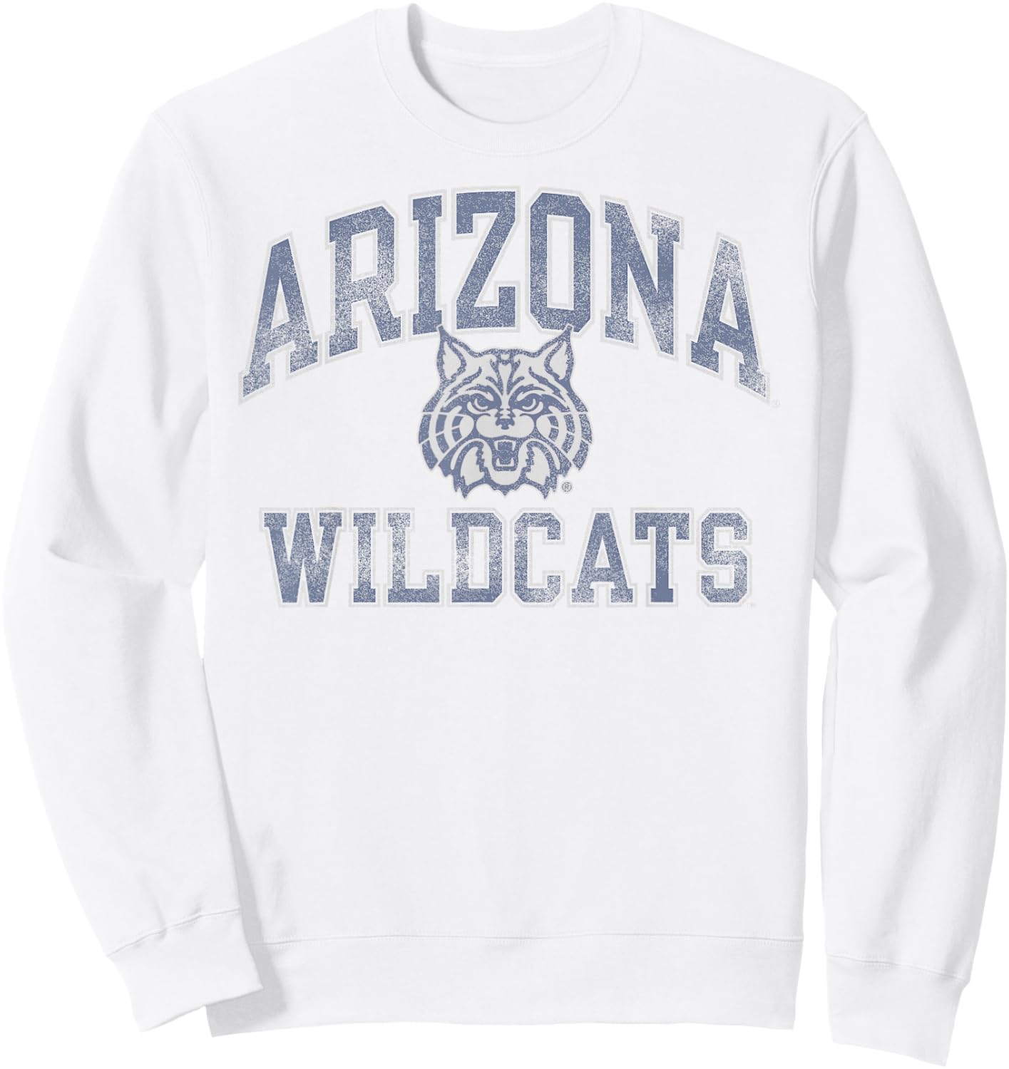 Arizona Wildcats Vintage Worn Red Officially Licensed Sweatshirt - Sweatshirt | White