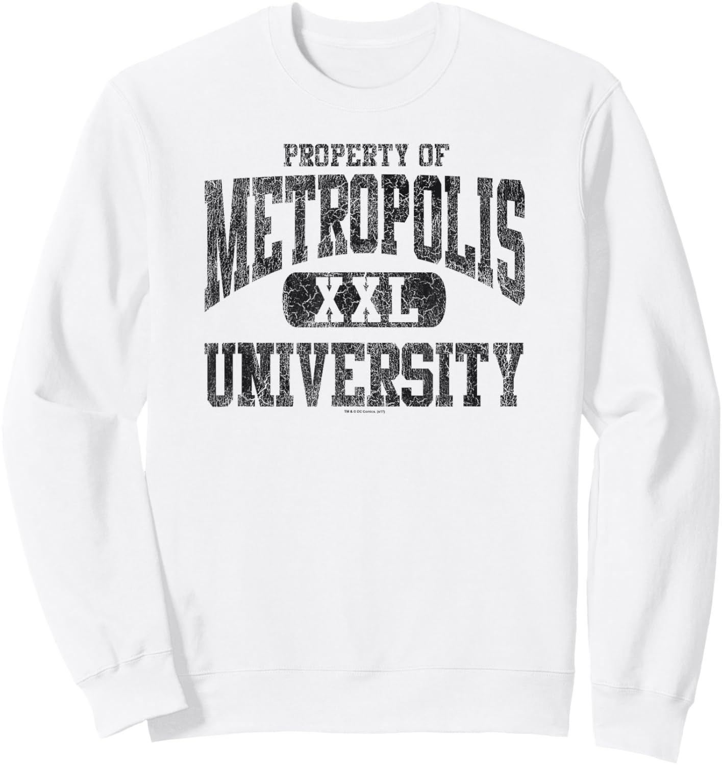 Superman Property of Metropolis University Sweatshirt - Sweatshirt | White
