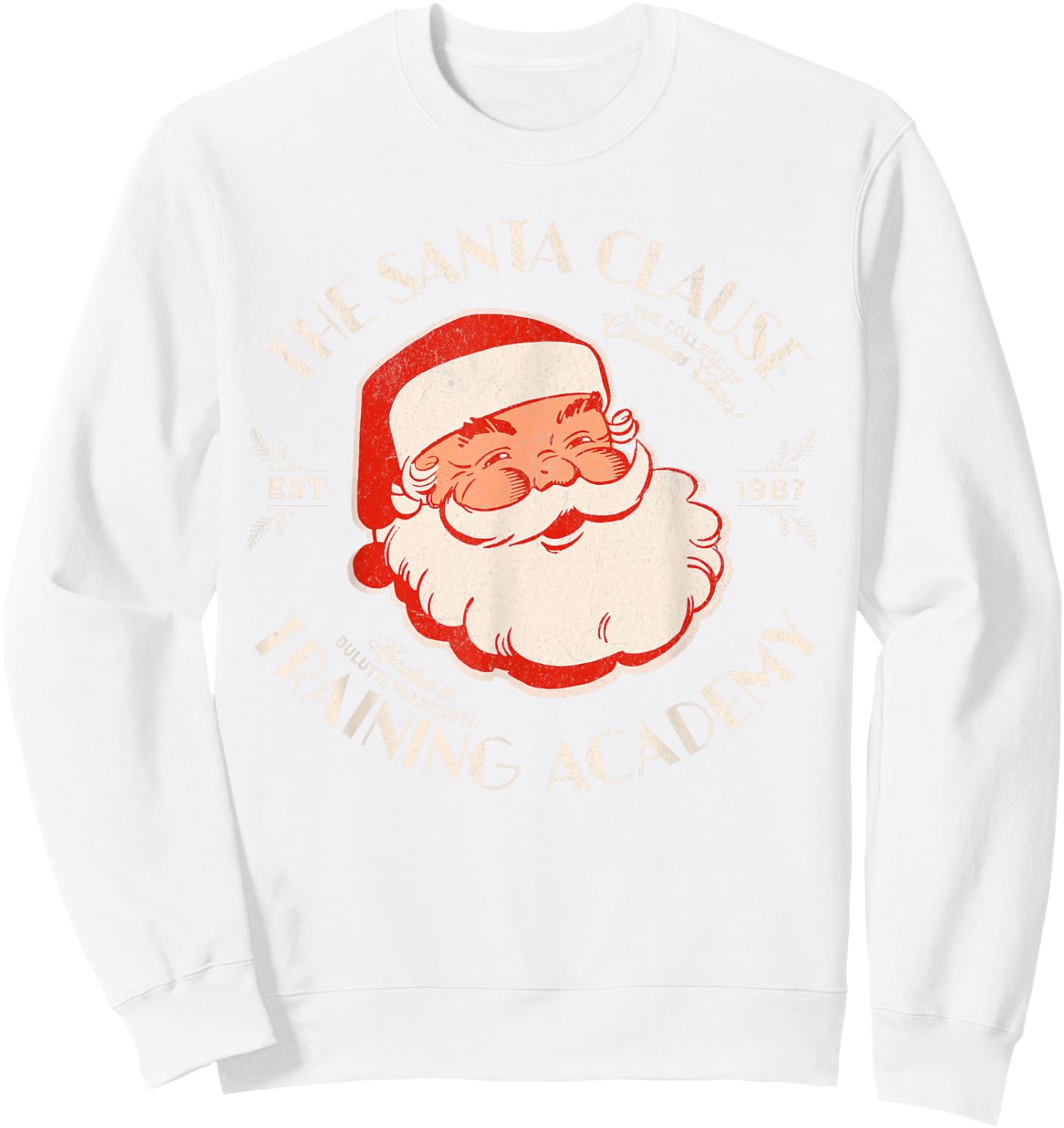 The Santa Clause Training Academy Retro Christmas Sweatshirt - Sweatshirt | White