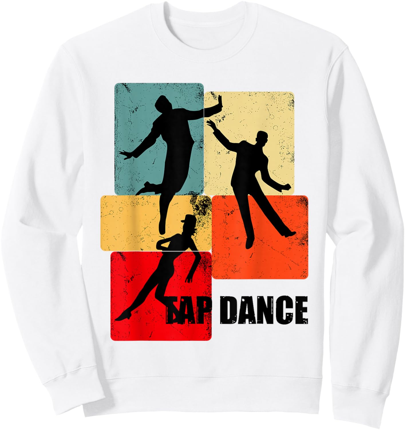 Retro Tap dancer Shirts | Tap Dancing for Tap Dancer | White, Small, Classic Fit, Short Sleeve Sweatshirt - Sweatshirt | White