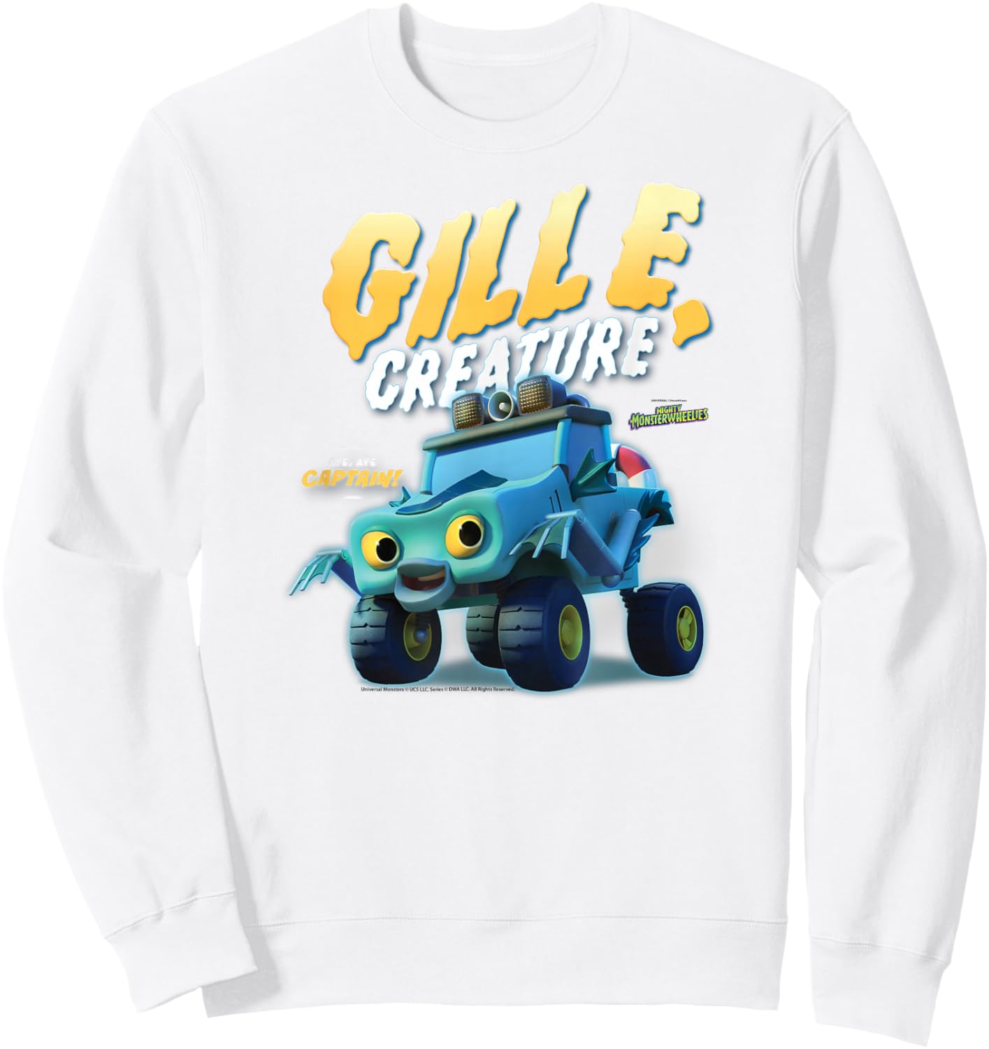 DreamWorks Mighty MonsterWheelies Gille Creature Sweatshirt - Sweatshirt | White