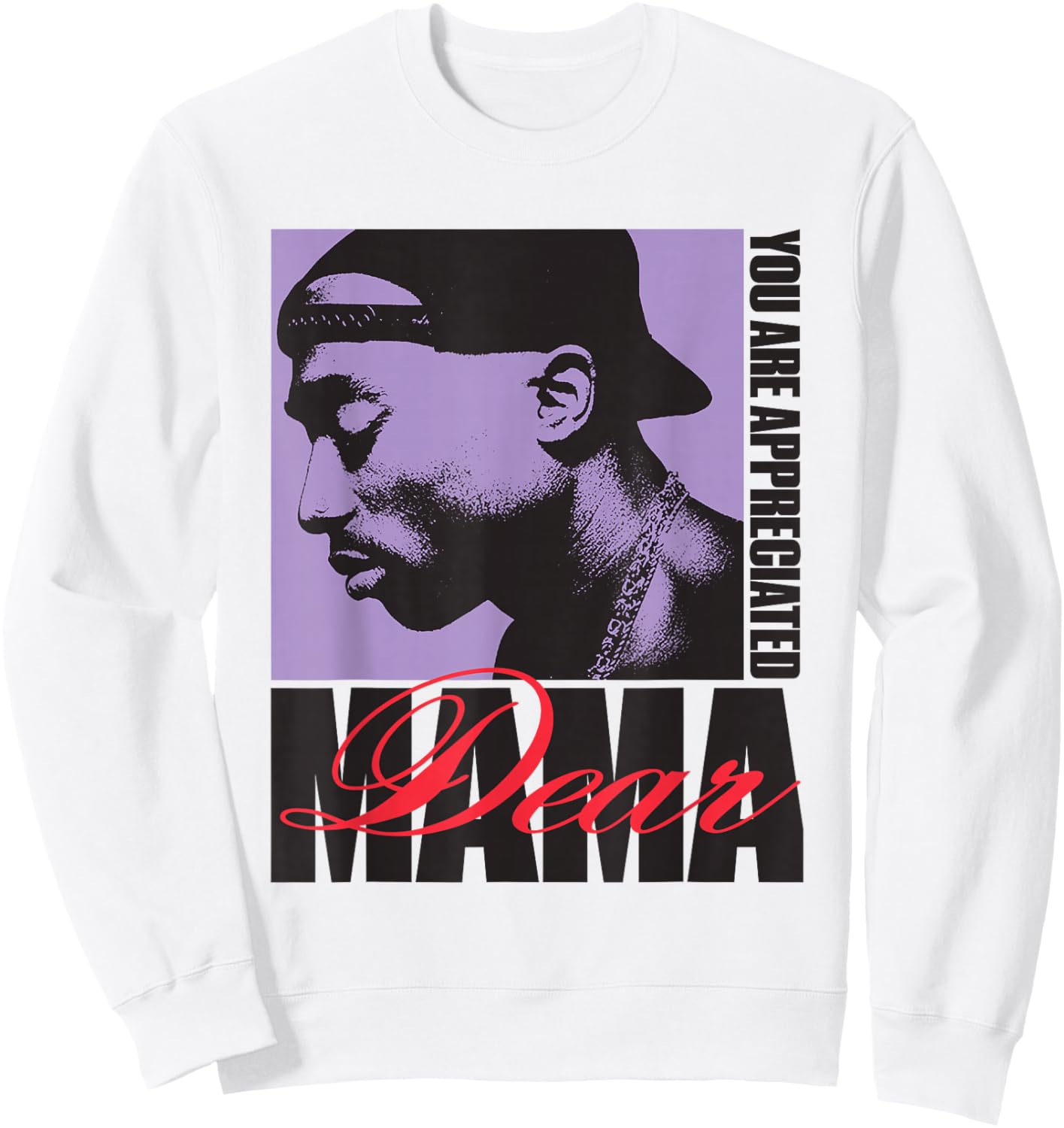 Official Tupac Dear Mama Appreciated Sweatshirt - Sweatshirt | White