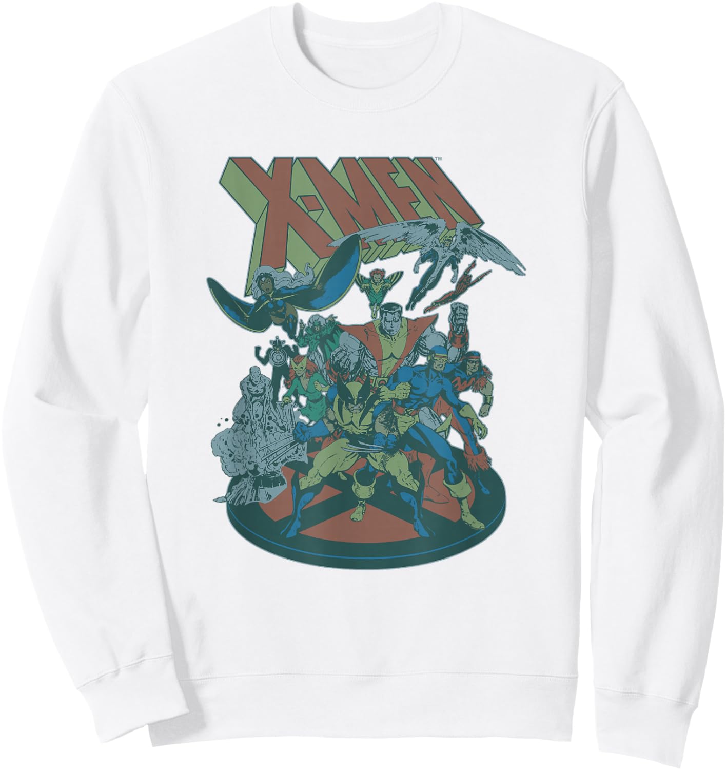 Marvel X-Men Ultimate Super Hero Teamup Vintage Shot Sweatshirt - Sweatshirt | White