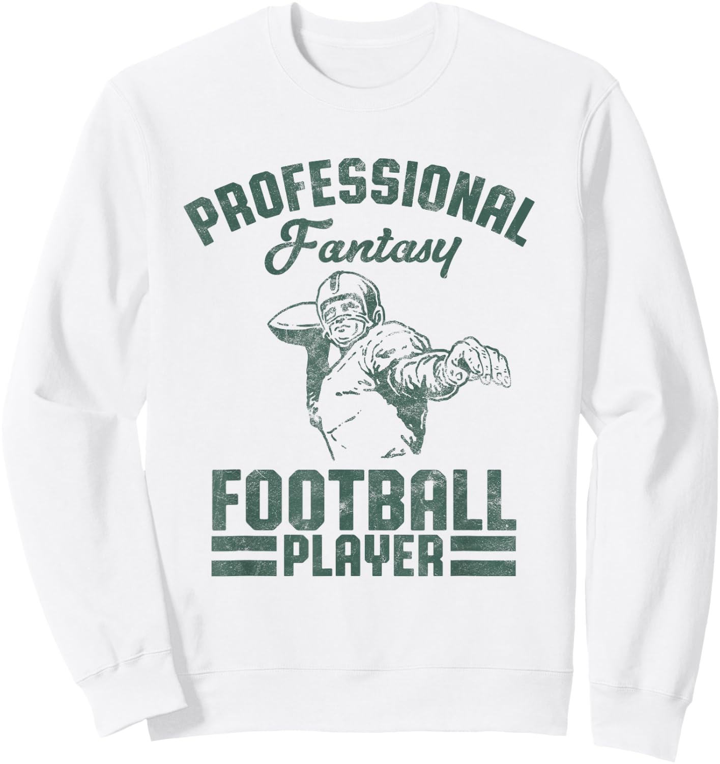 Fantasy Football Player Retro Design Party Kit Trophy Gift Sweatshirt - Sweatshirt | White