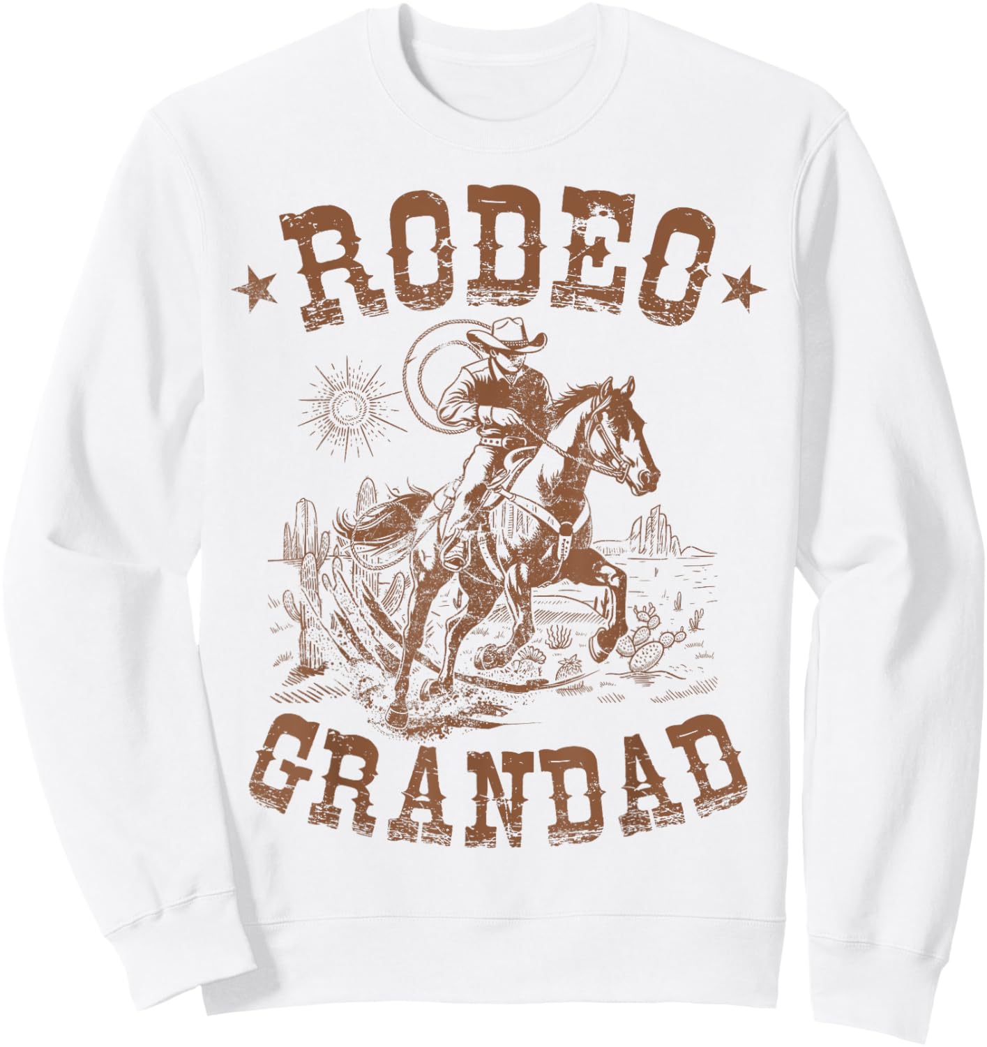 Rodeo Grandad Western Cowboy Family Matching Father's Day Sweatshirt - Sweatshirt | White