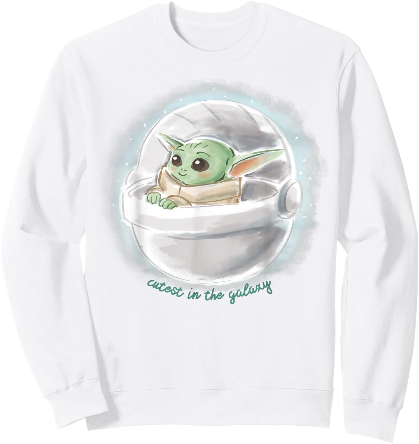 Star Wars The Mandalorian The Child Cutest In The Galaxy Sweatshirt - Sweatshirt | White