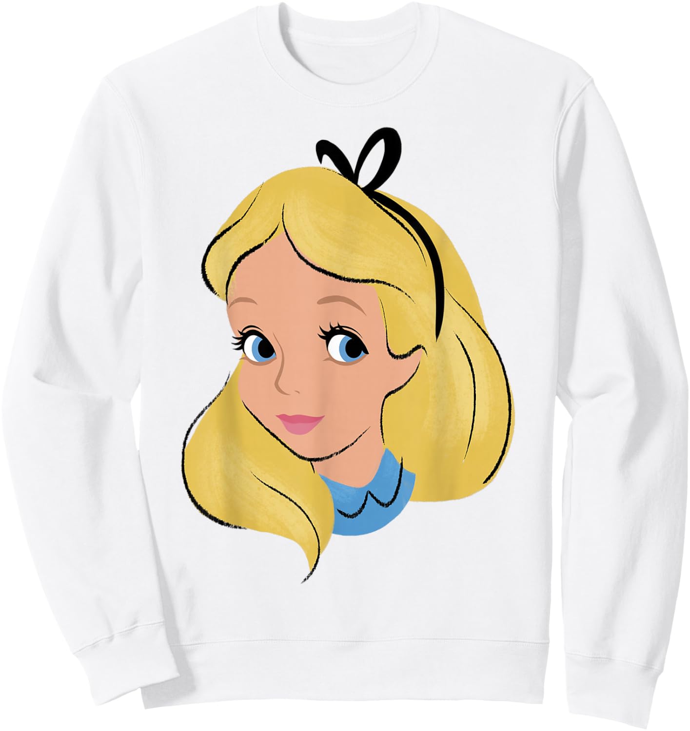 Disney Alice in Wonderland Alice Big Face Sweatshirt - Sweatshirt | White