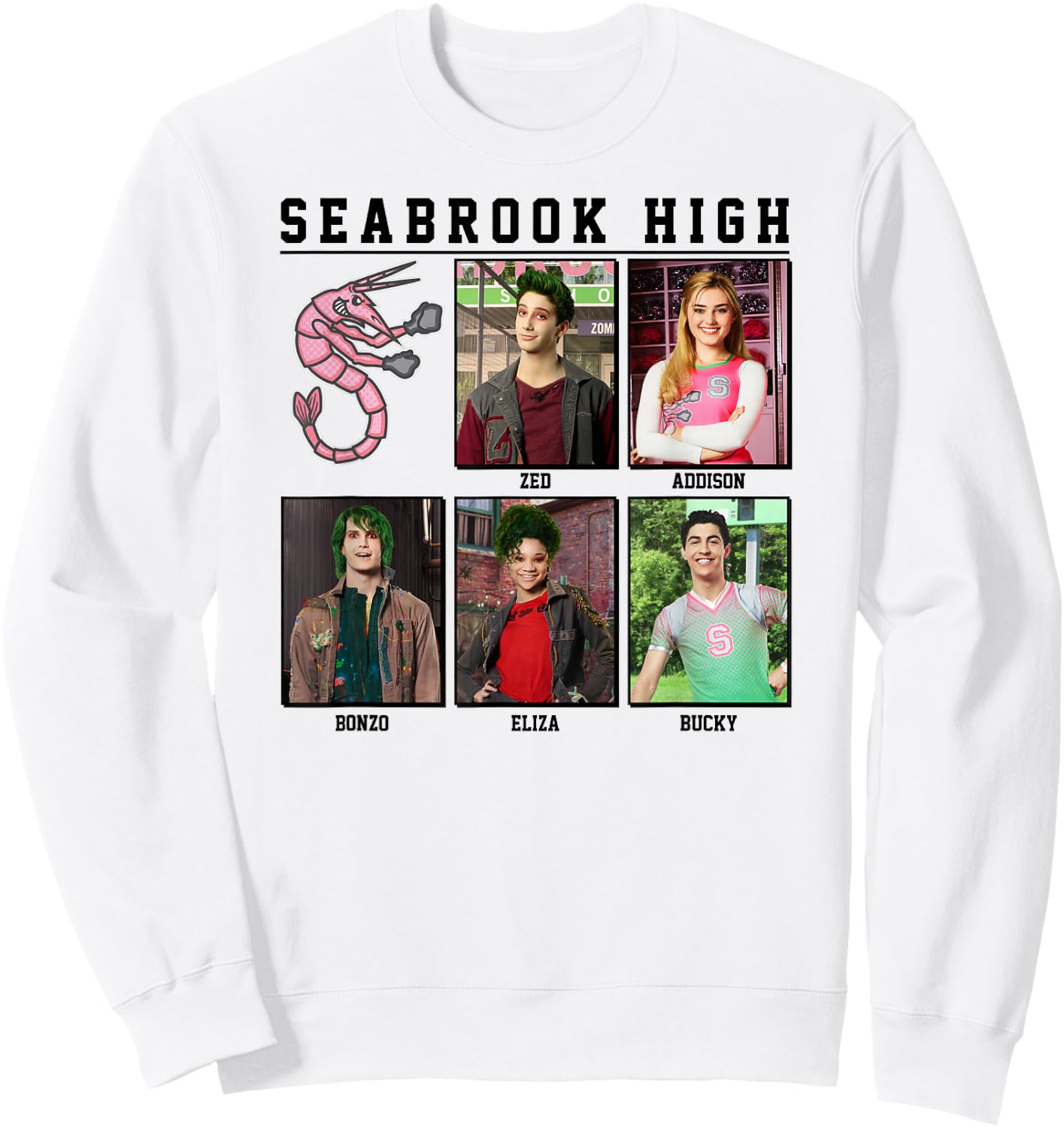 Zombies - Seabrook Yearbook Zed Addison Bonzo Eliza Bucky Sweatshirt - Sweatshirt | White
