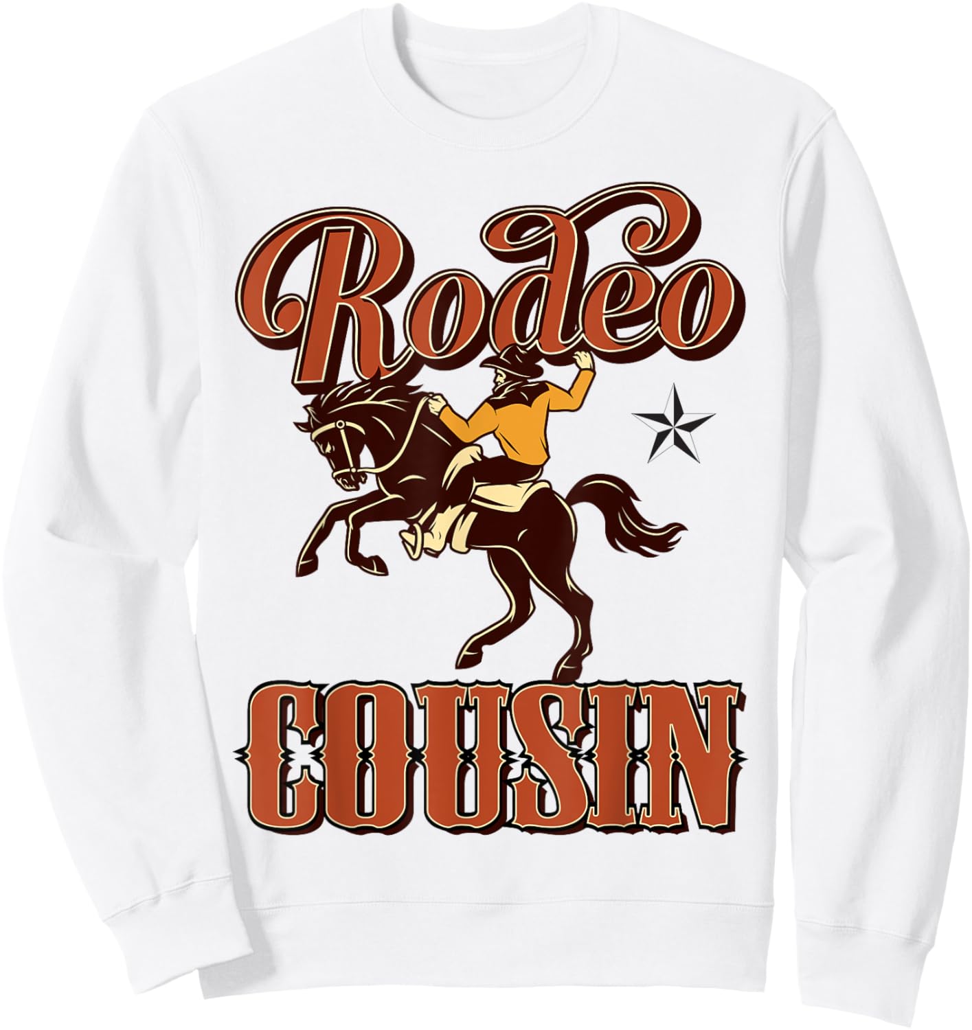 Cousin Birthday Cowboy Cowgirl Western Rodeo Cuz Bday Party Sweatshirt - Sweatshirt | White