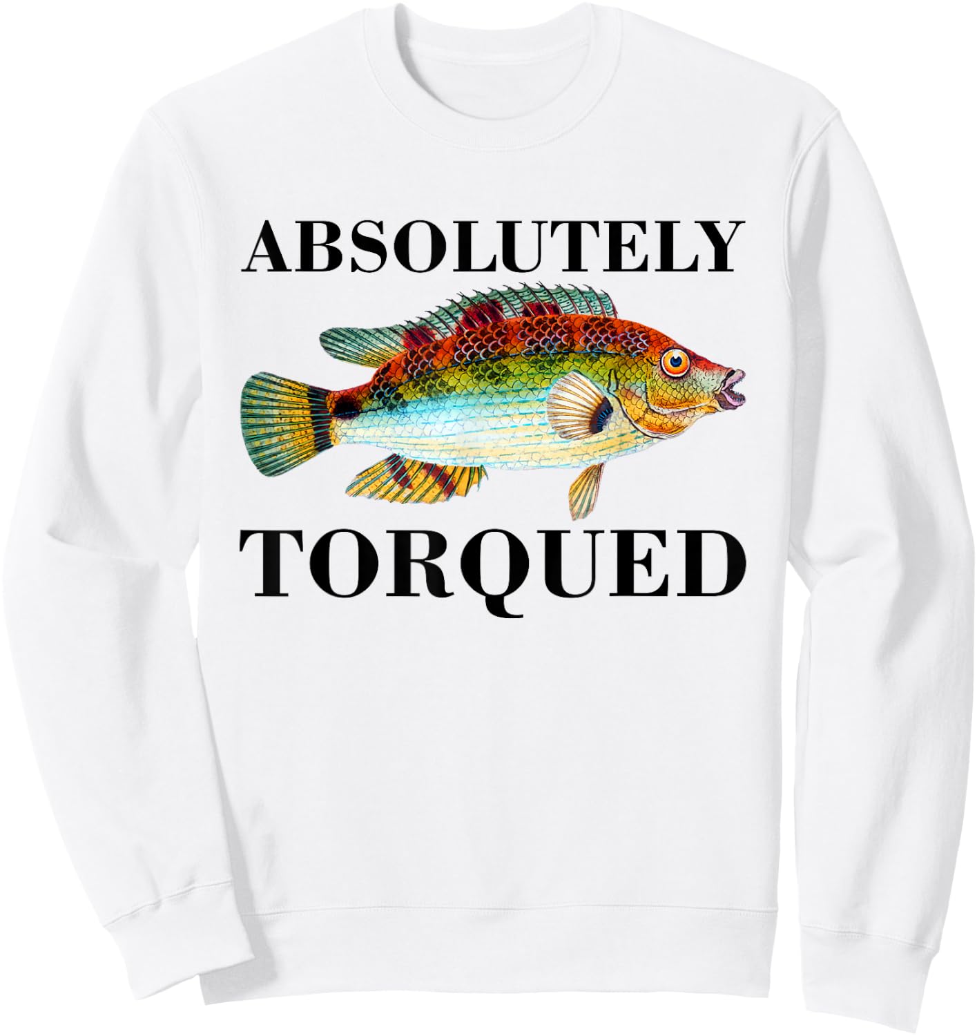 Absolutely Torqued Fish Sweatshirt - Sweatshirt | White