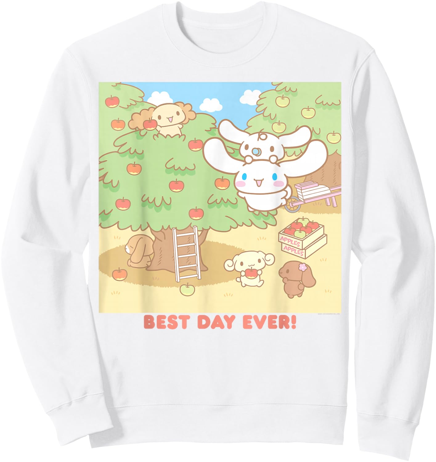 Cinnamoroll Best Day Ever Apple Picking Sweatshirt - Sweatshirt | White