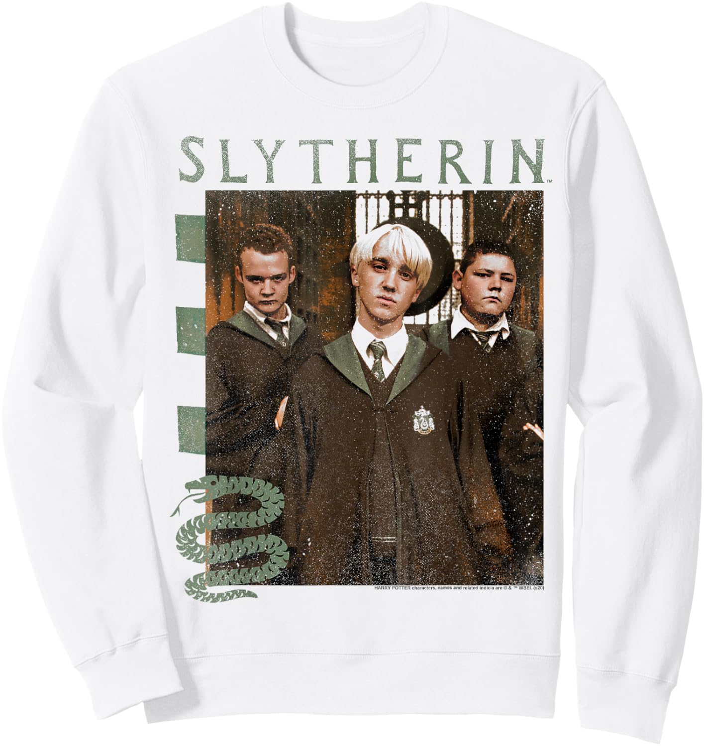 Harry Potter Draco Crabbe & Goyle Slytherin Group Shot Sweatshirt - Sweatshirt | White