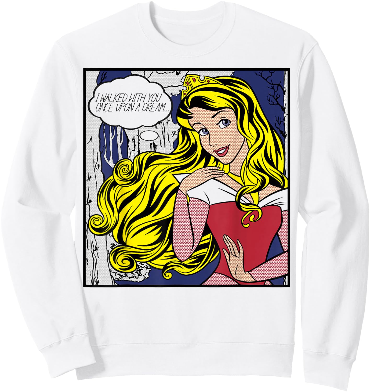 Disney Sleeping Beauty Aurora Pop Art Portrait Sweatshirt - Sweatshirt | White