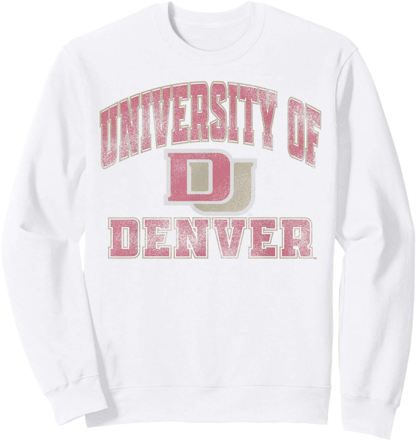 Denver Pioneers Vintage Worn Gray Officially Licensed Sweatshirt - Sweatshirt | White