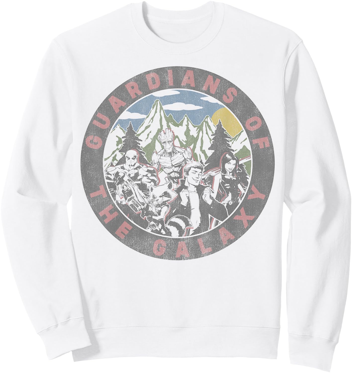 Marvel Guardians of The Galaxy Group Shot Retro Sweatshirt - Sweatshirt | White
