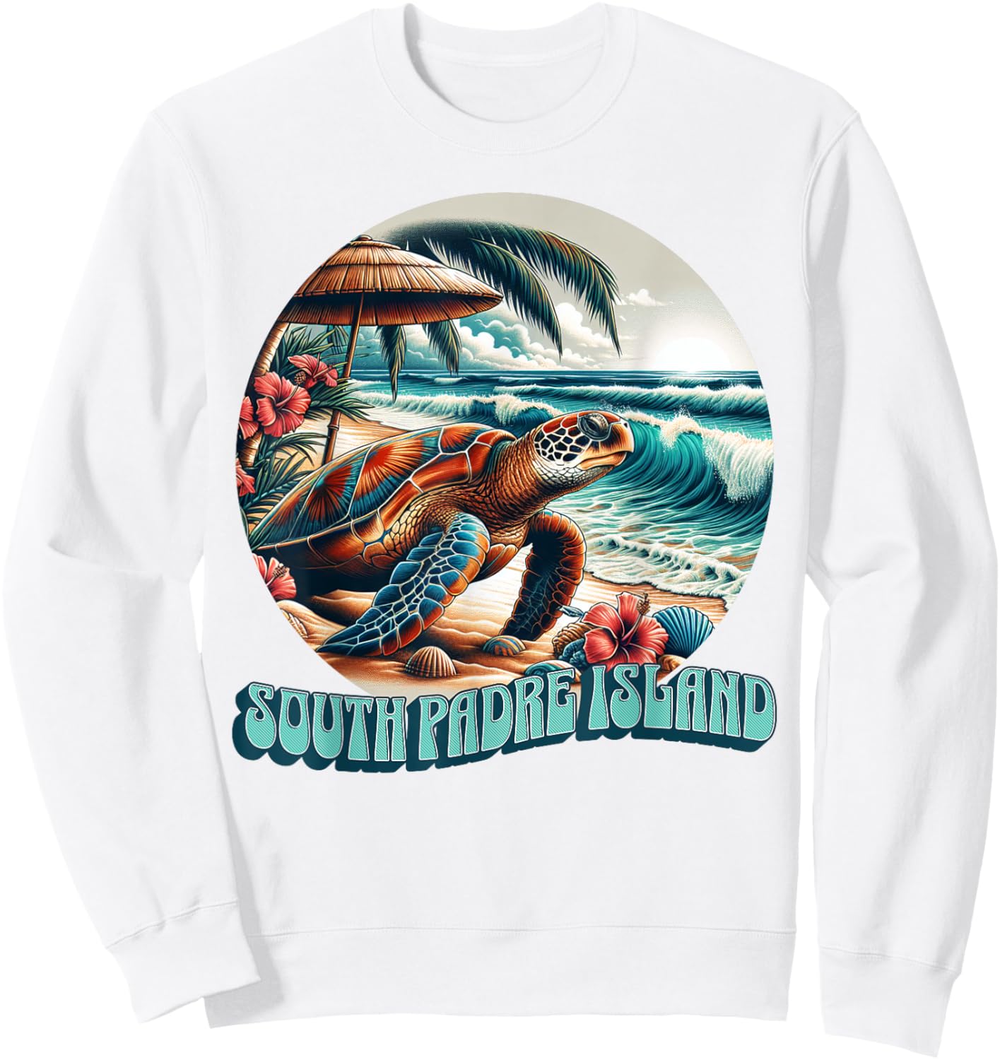 South Padre Island Sweatshirt - Sweatshirt | White