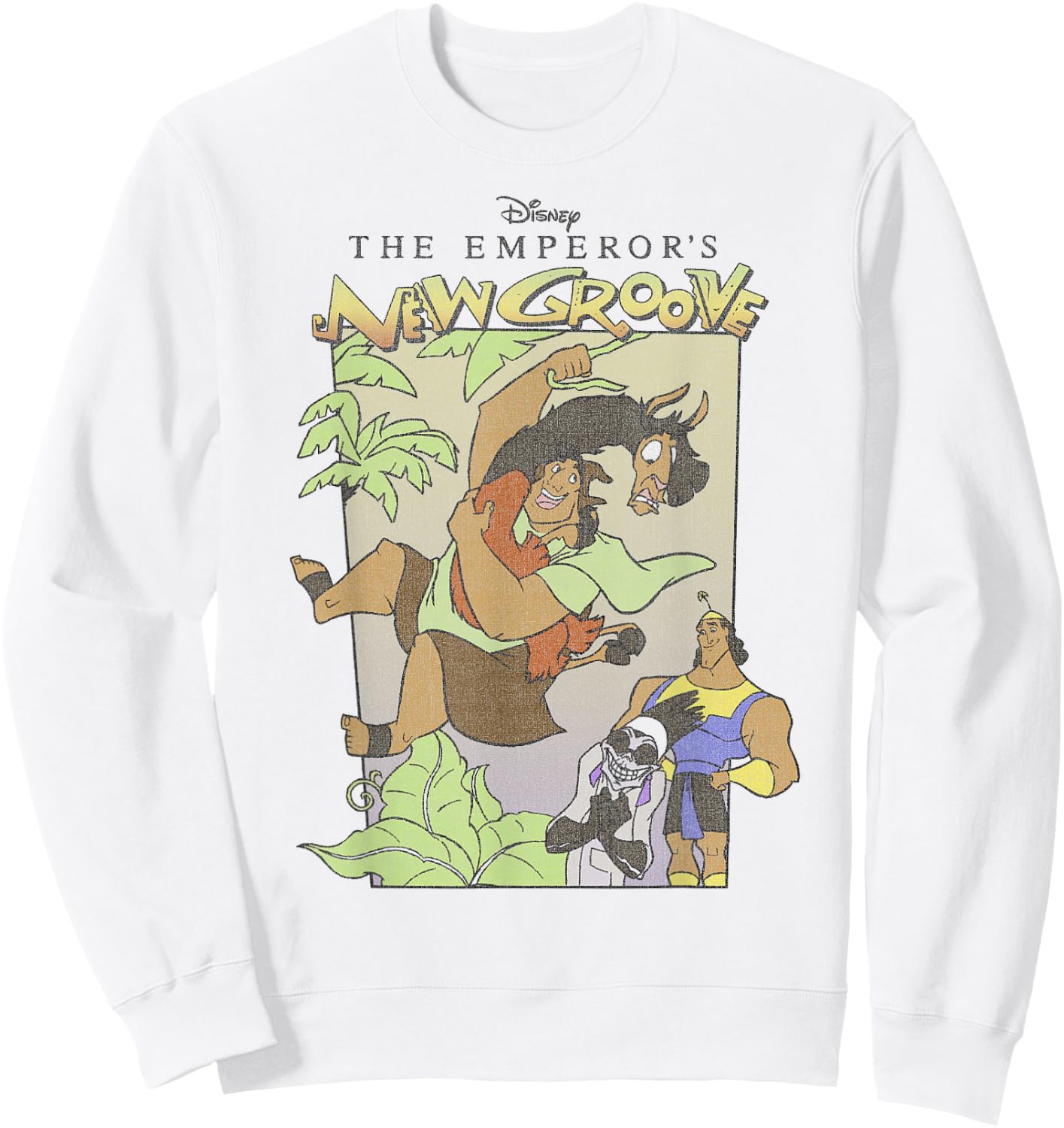 Disney The Emperor's New Groove Group Shot Cartoon Poster Sweatshirt - Sweatshirt | White