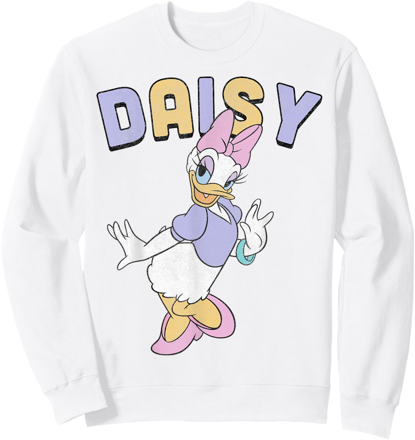 Disney Mickey And Friends Daisy Duck Simple Portrait Sweatshirt - Sweatshirt | White