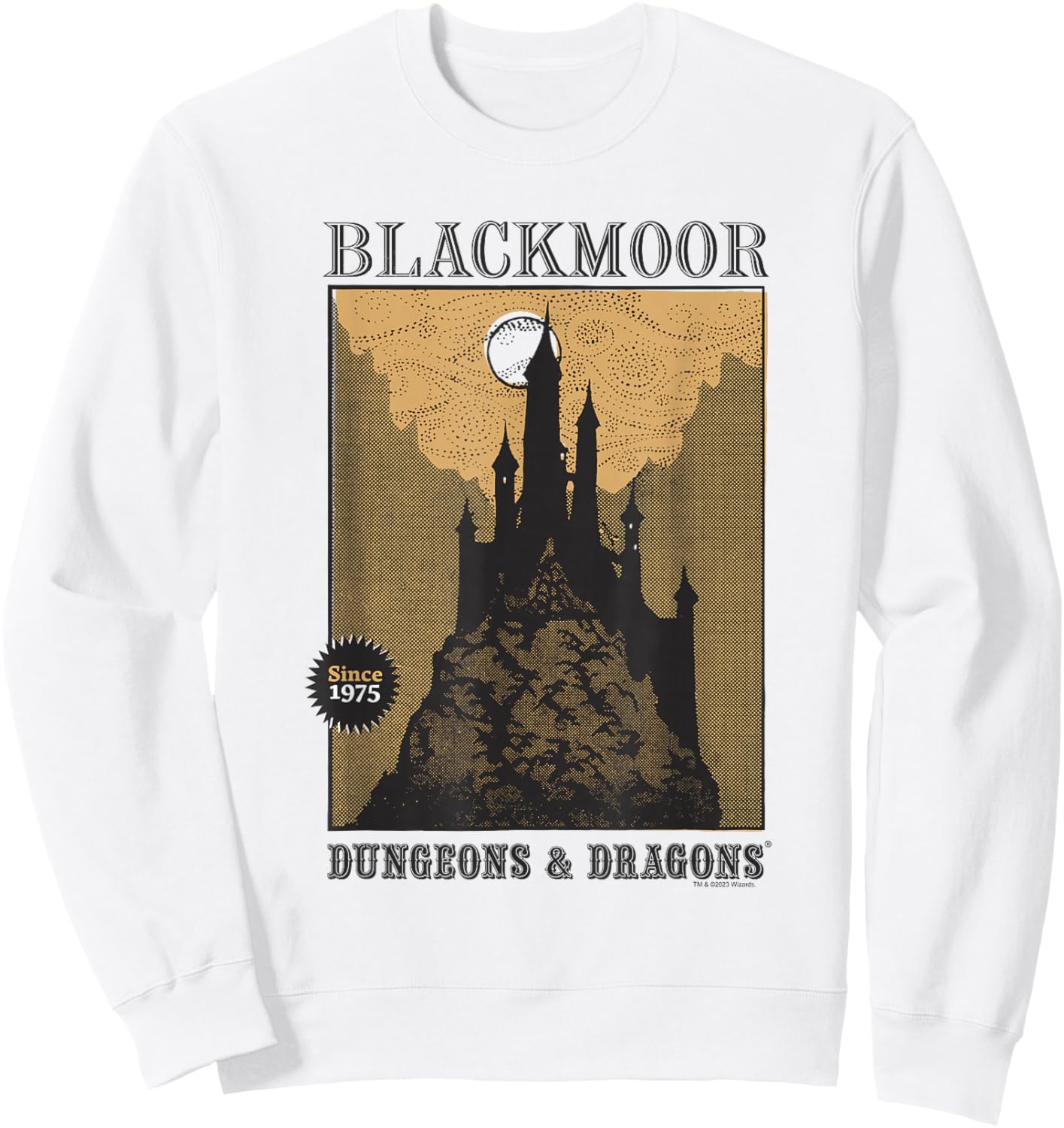 Dungeons & Dragons 50th Anniversary Blackmoor Castle Card Sweatshirt - Sweatshirt | White