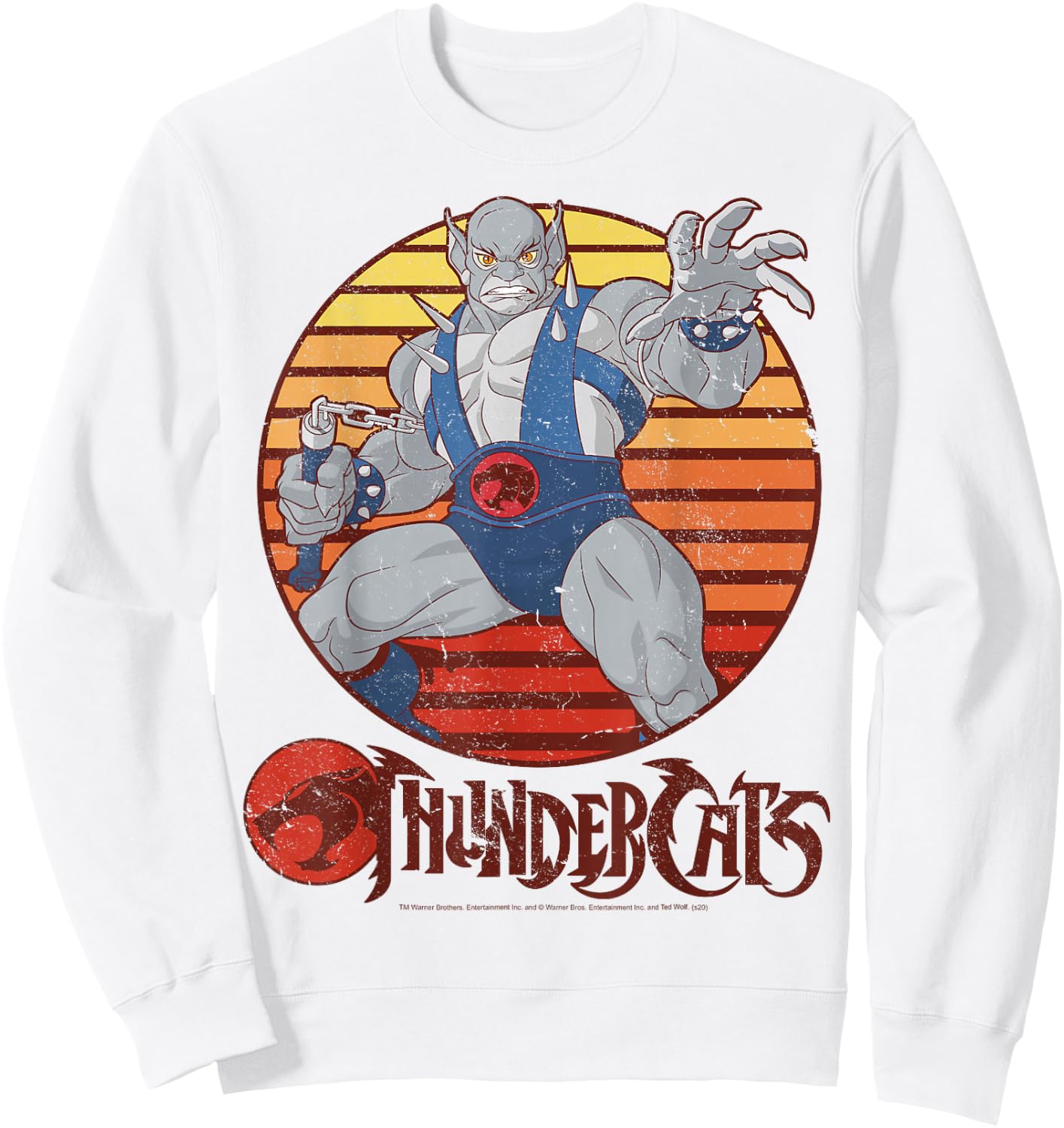 ThunderCats Panthro Retro Sunset Sweatshirt - Sweatshirt | White