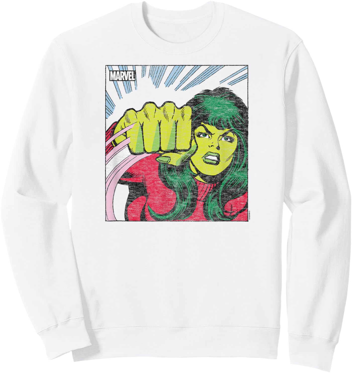 She-Hulk - Comic Panel Sweatshirt - Sweatshirt | White