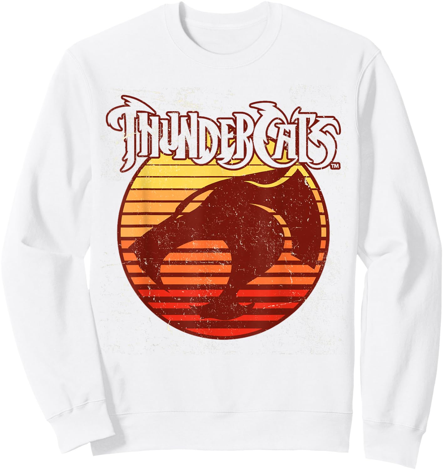 Thundercats Retro Logo Outline Sweatshirt - Sweatshirt | White