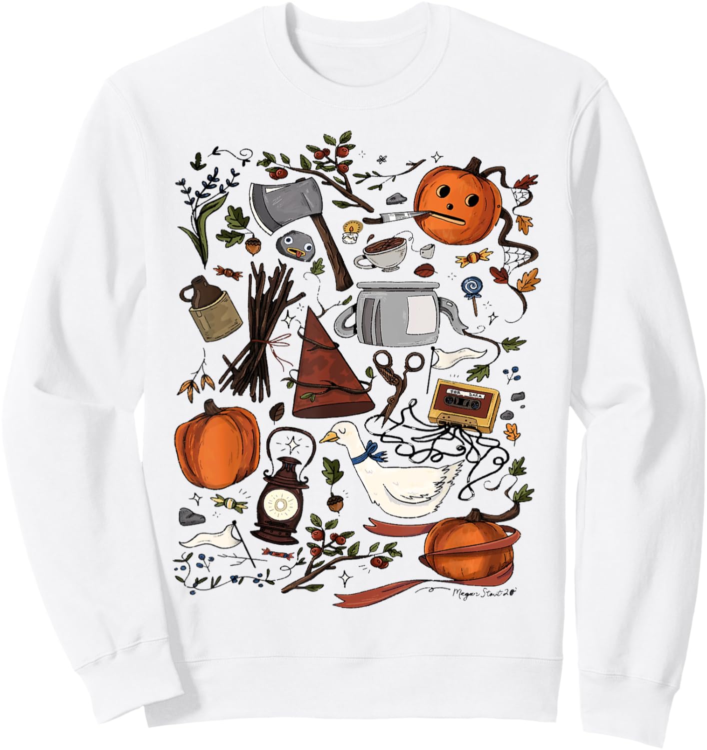 Spooky Pottsfield Harvest Festival Pumpkin Vibes Halloween Sweatshirt - Sweatshirt | White