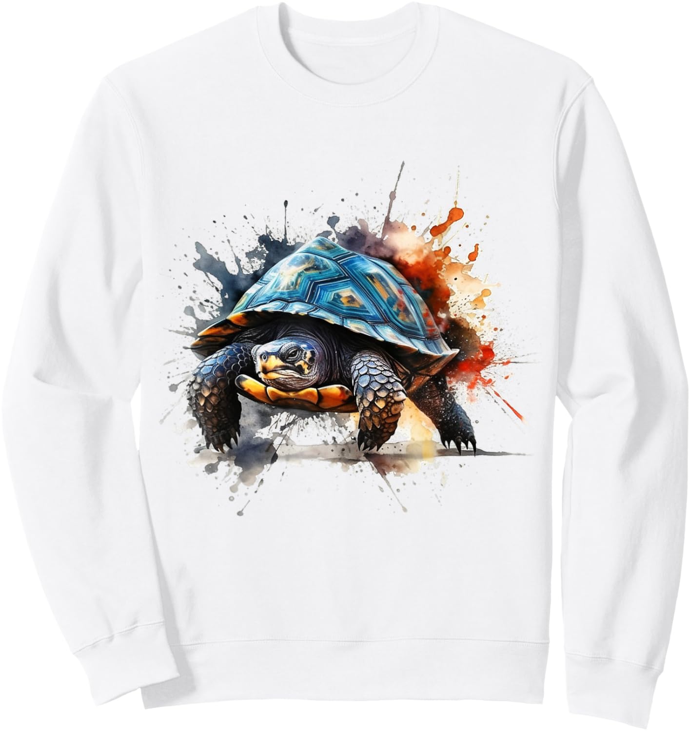 Turtle Artwork - Art Animal Turtle Sweatshirt - Sweatshirt | White