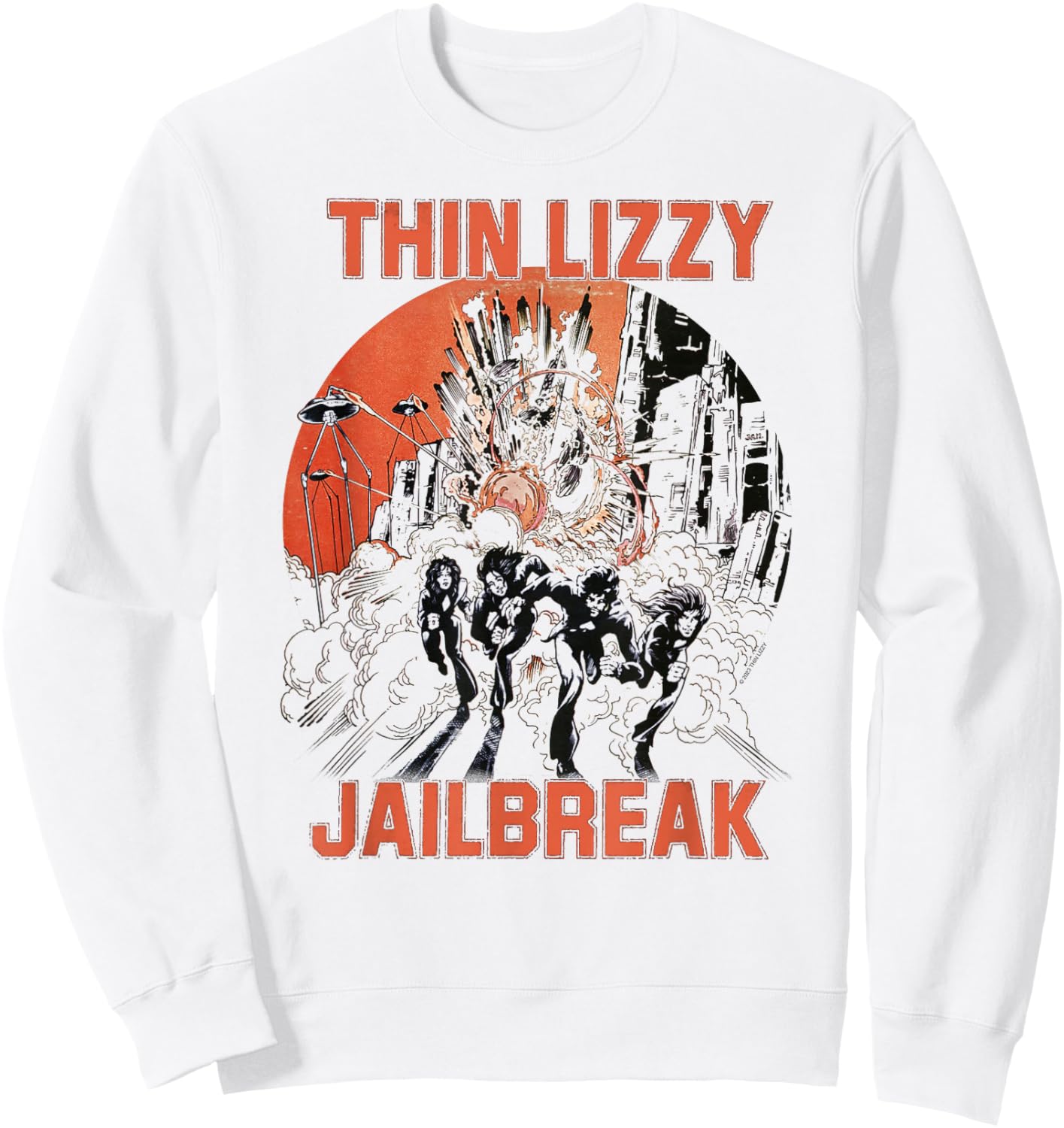 Thin Lizzy – Jail Break On Yellow Sweatshirt - Sweatshirt | White